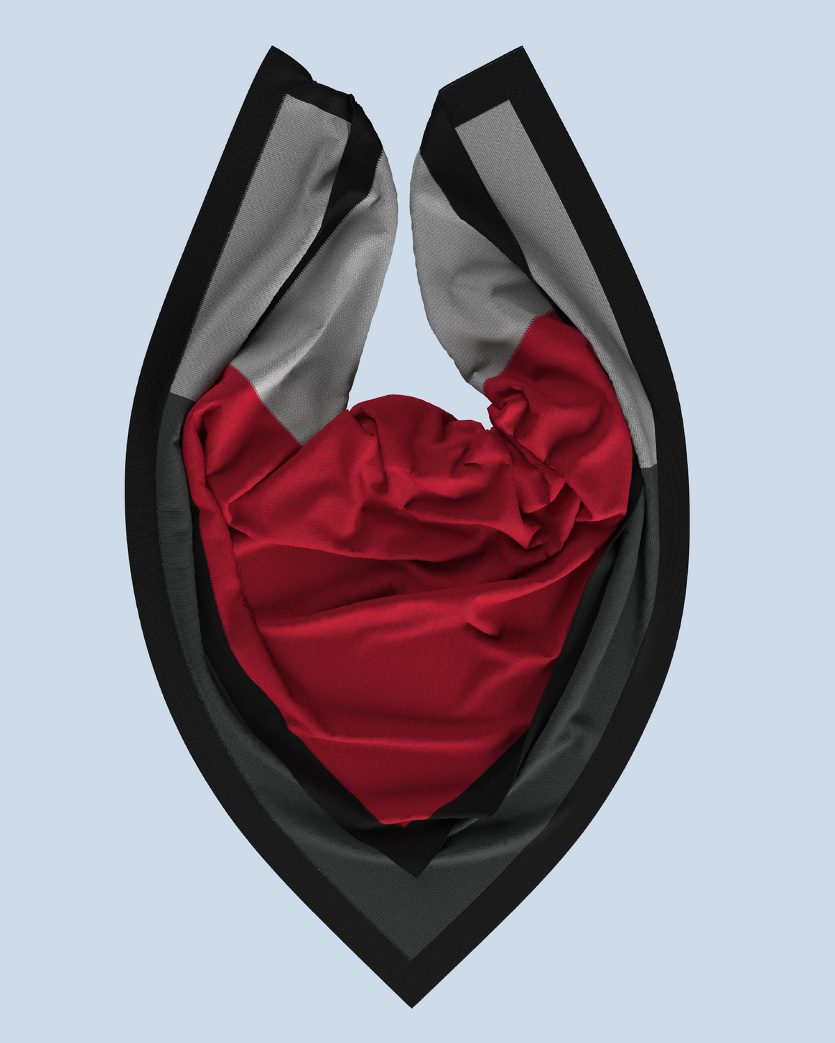 Square Scarf | Red-Antra-Grey-Black
