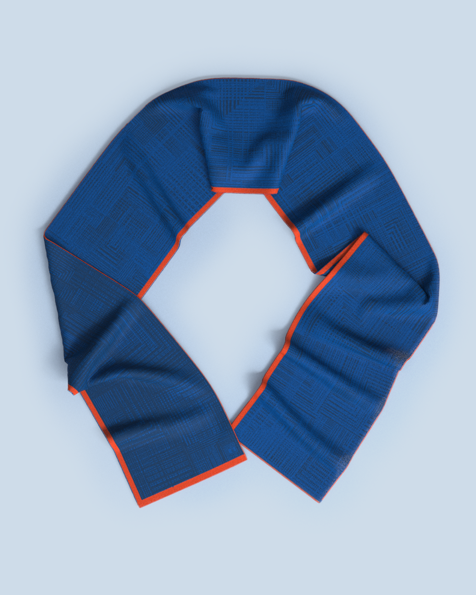 Beta Scarf | Cobalt-Dark Cobalt-Orange