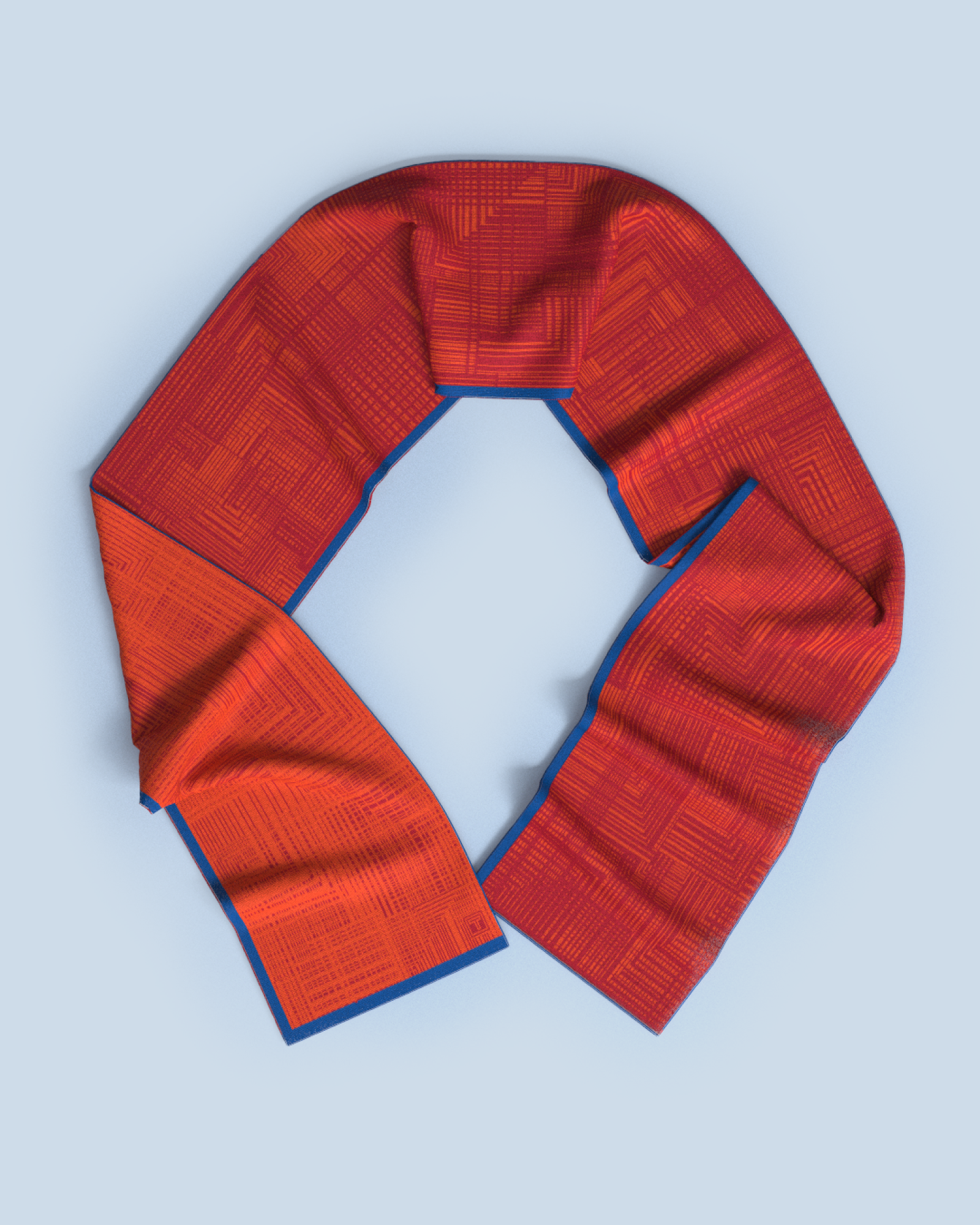 Beta Scarf | Red-Orange-Cobalt