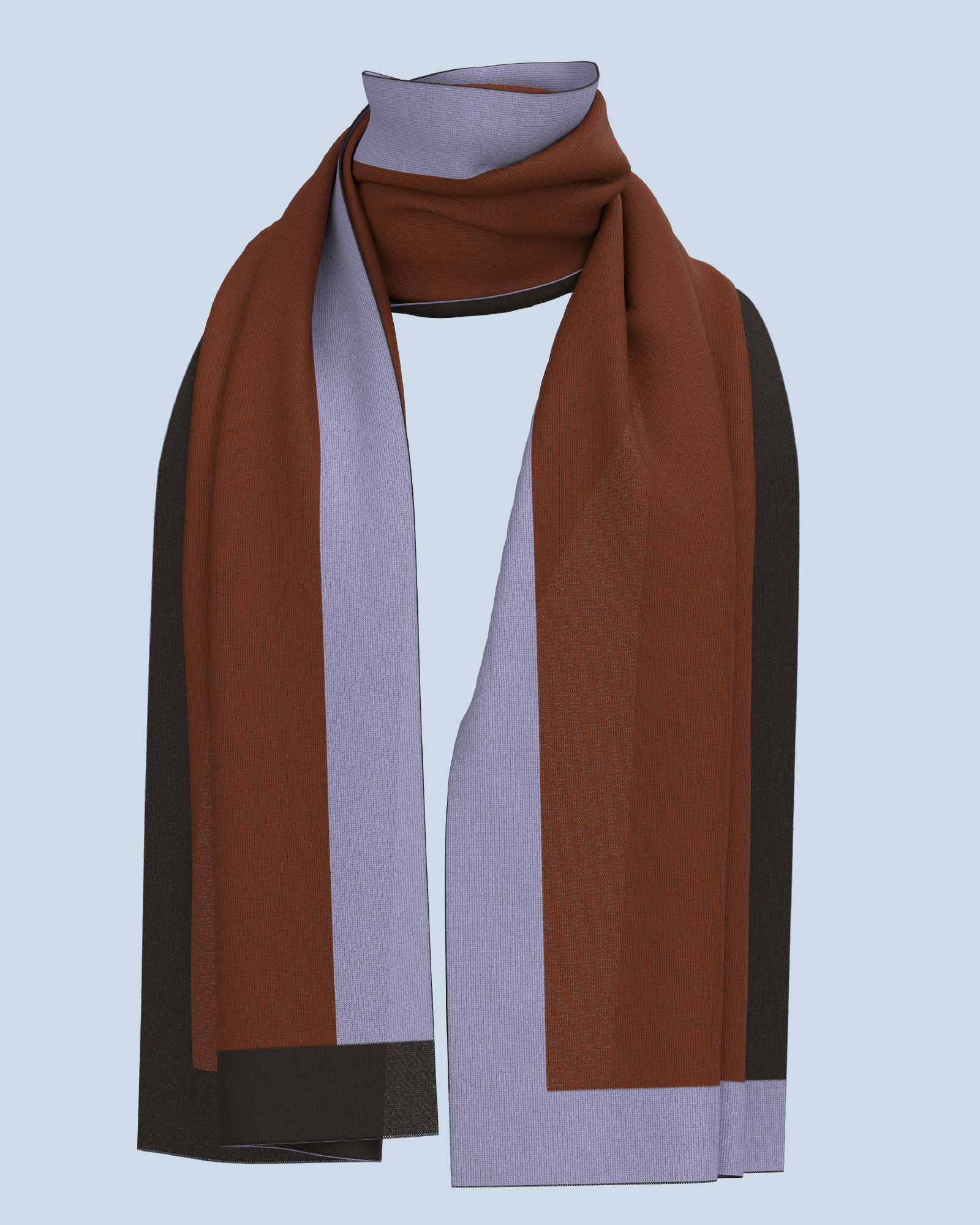 Nebula Scarf | Lilac-Rust-Dark Brown