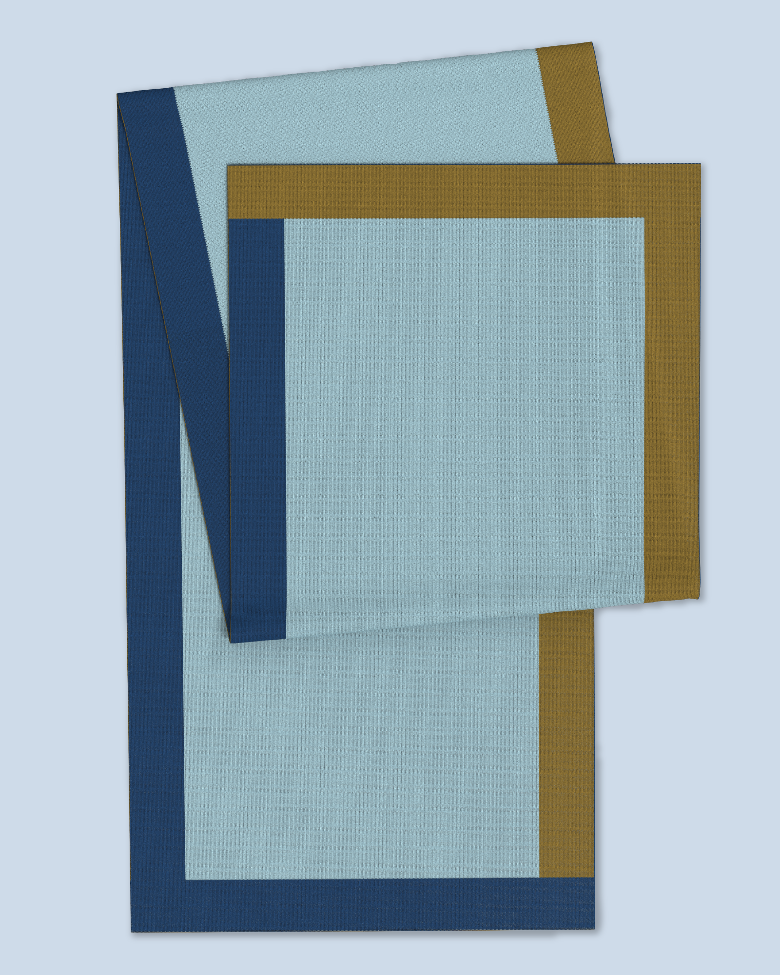 Nebula Scarf | Curry-Light Blue-Dark Cobalt