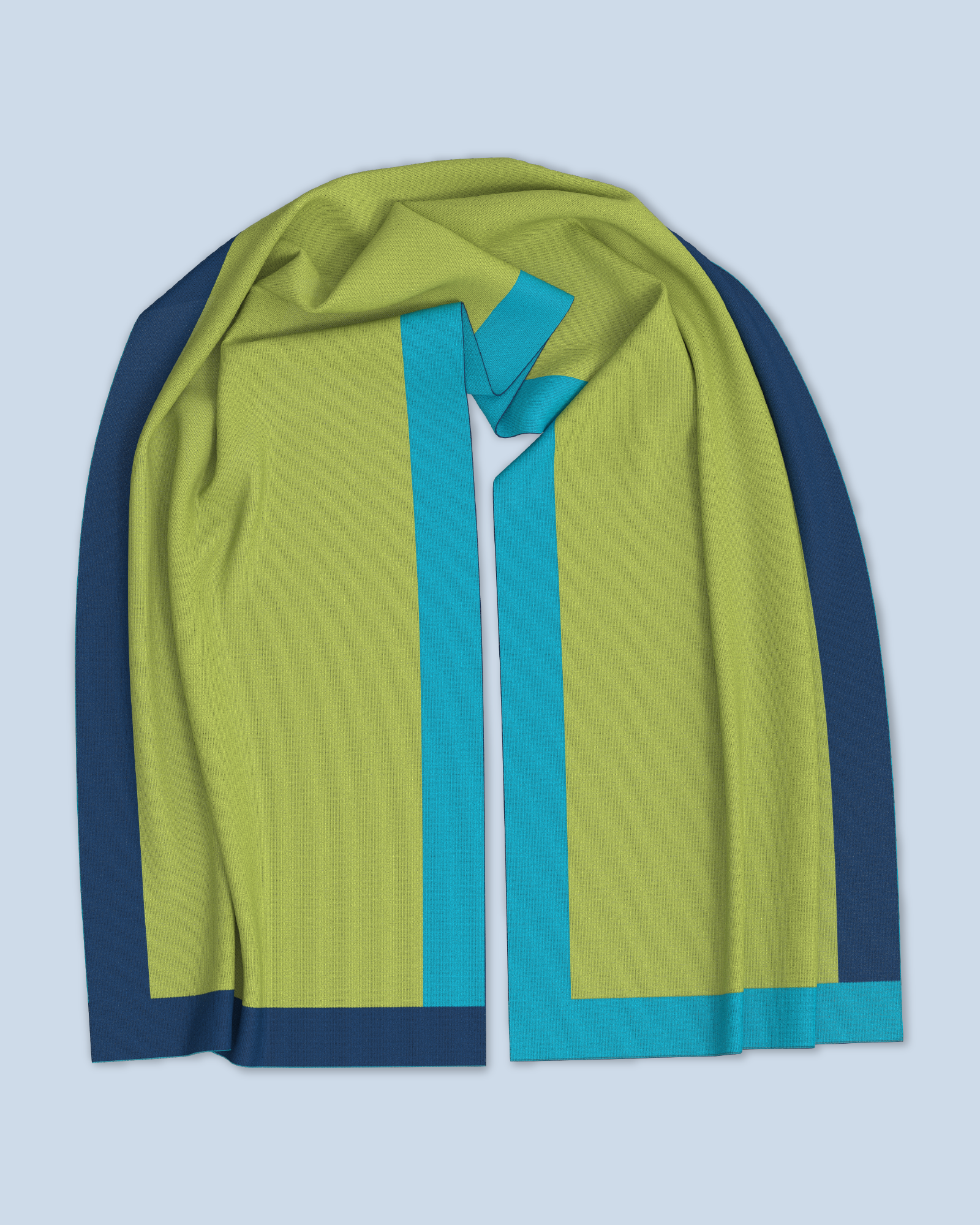 Nebula Scarf | Dark Cobalt-Lime-Turquoise