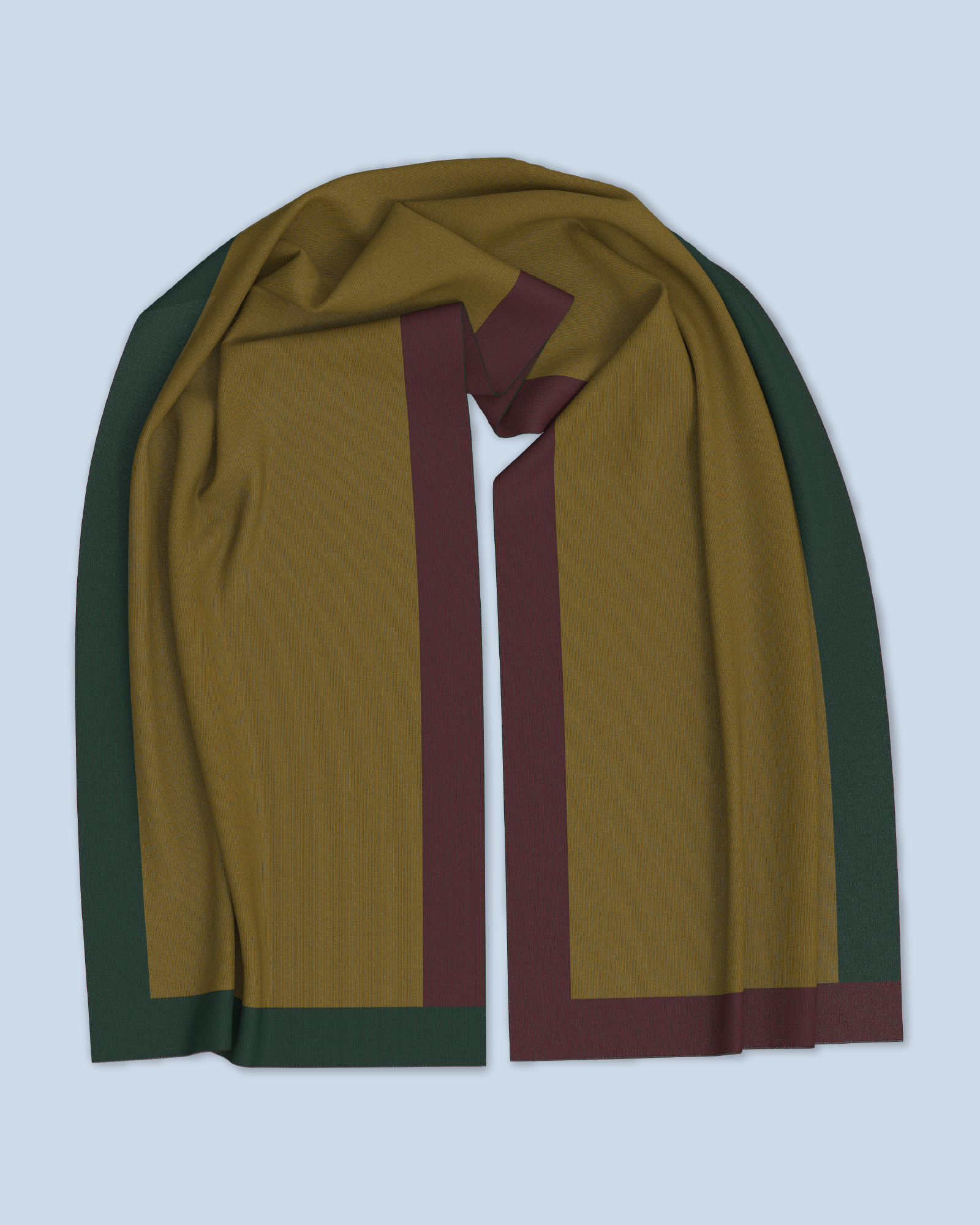 Nebula Scarf | Dark Green-Curry-Burgundy