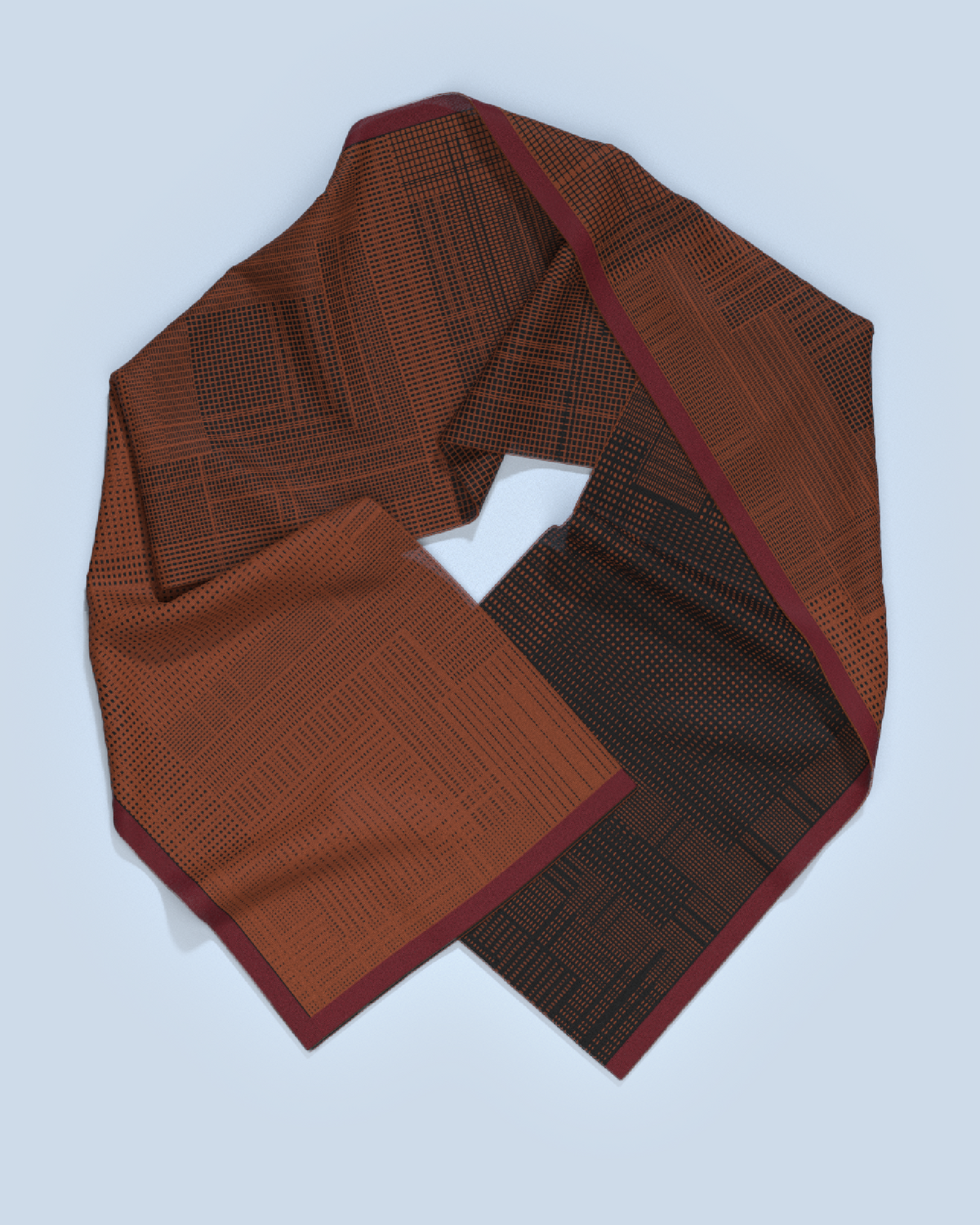 Borealis Scarf | Rust-Black-Dark Red