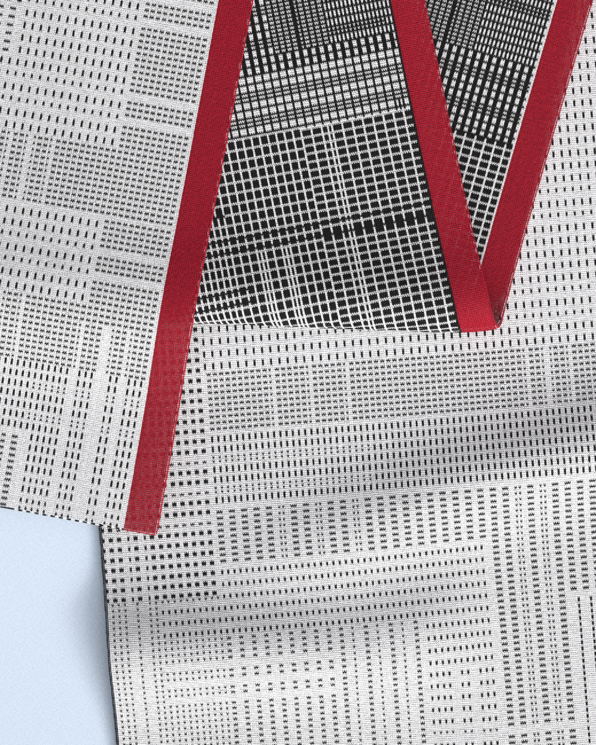 Borealis Scarf | Black-White-Red