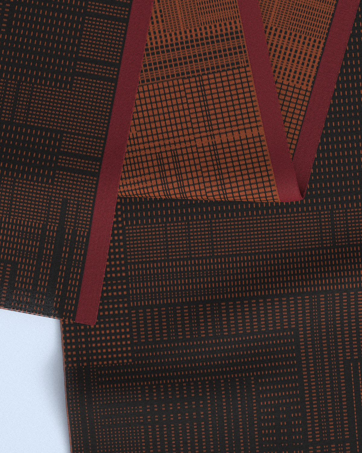 Borealis Scarf | Rust-Black-Dark Red