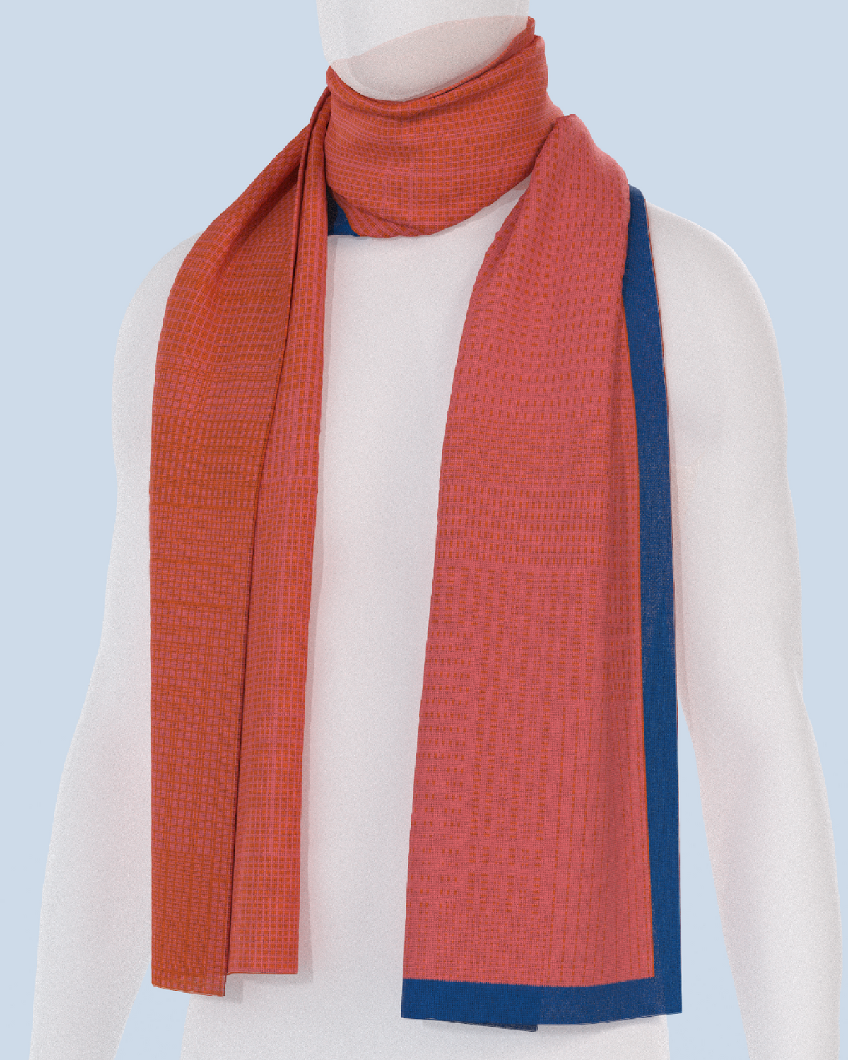 Borealis Scarf | Orange-Light Orange-Cobalt