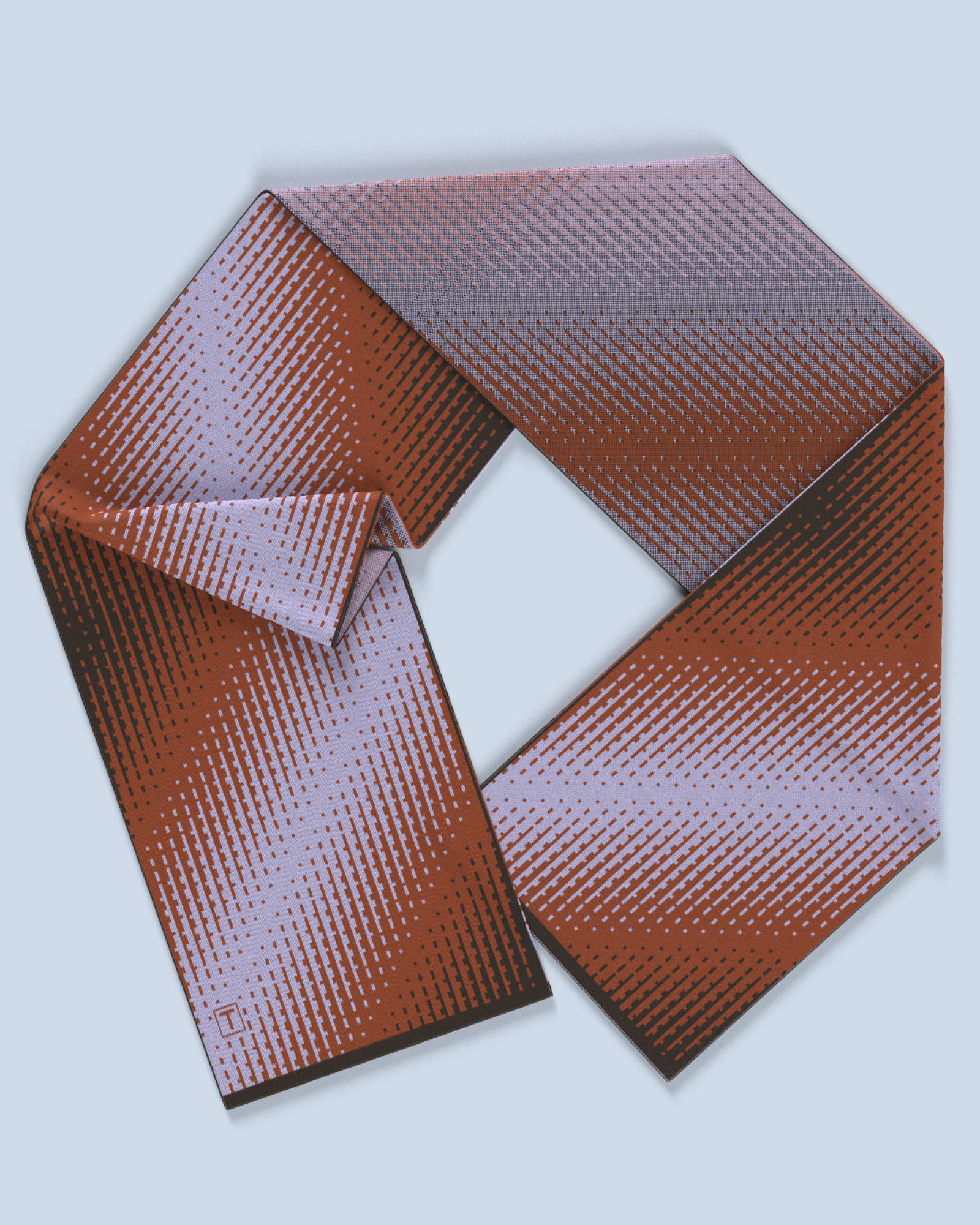 Lumina Scarf | Lilac-Rust-Dark Brown