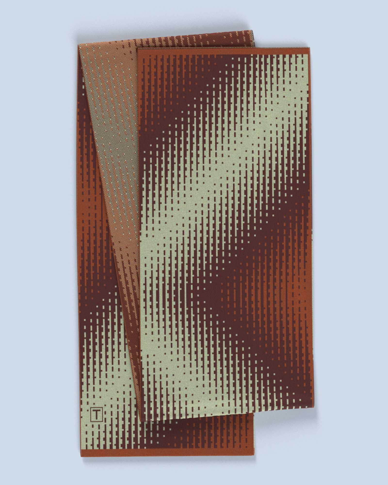 Lumina Scarf | Mint-Burgundy-Rust
