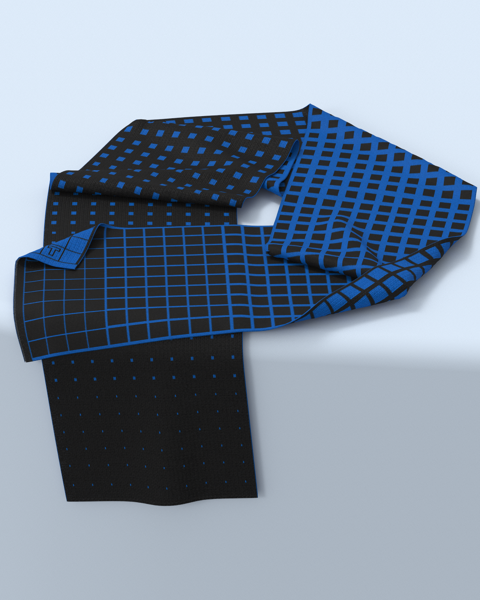 Paradigma Scarf | Black-Cobalt