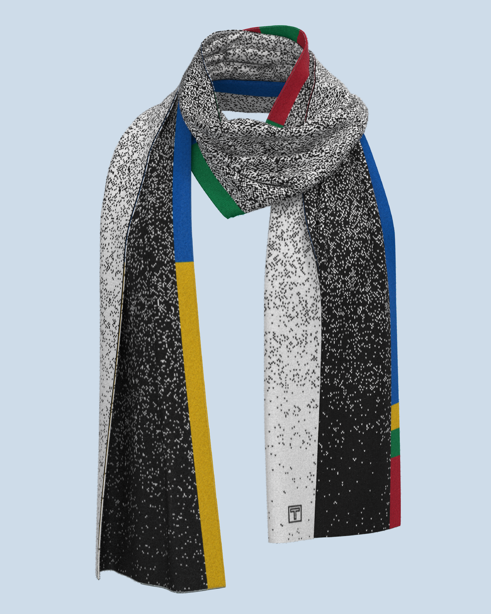 Signal Scarf | Black-White-Red-Green-Yellow-Cobalt