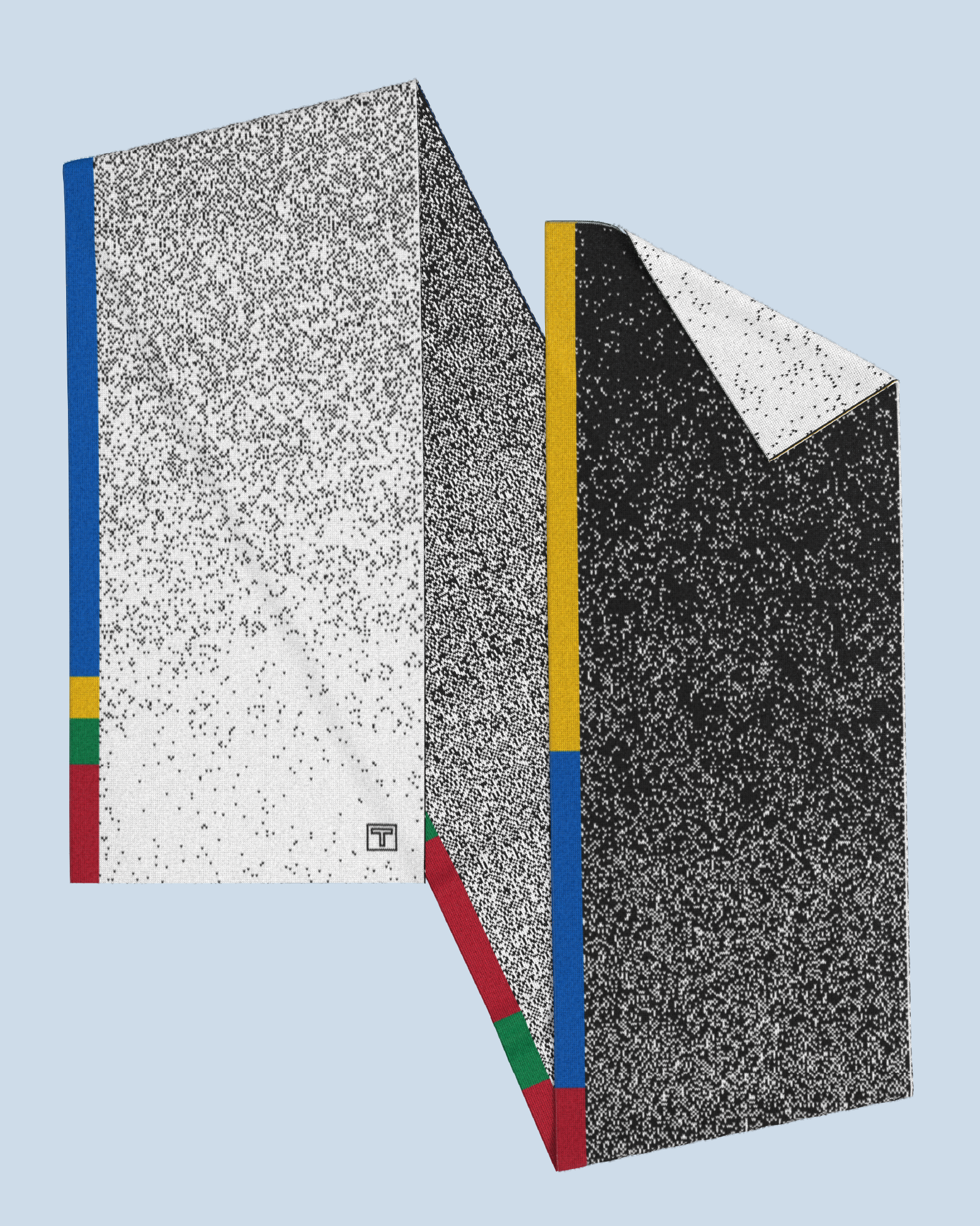 Signal Scarf | Black-White-Red-Green-Yellow-Cobalt