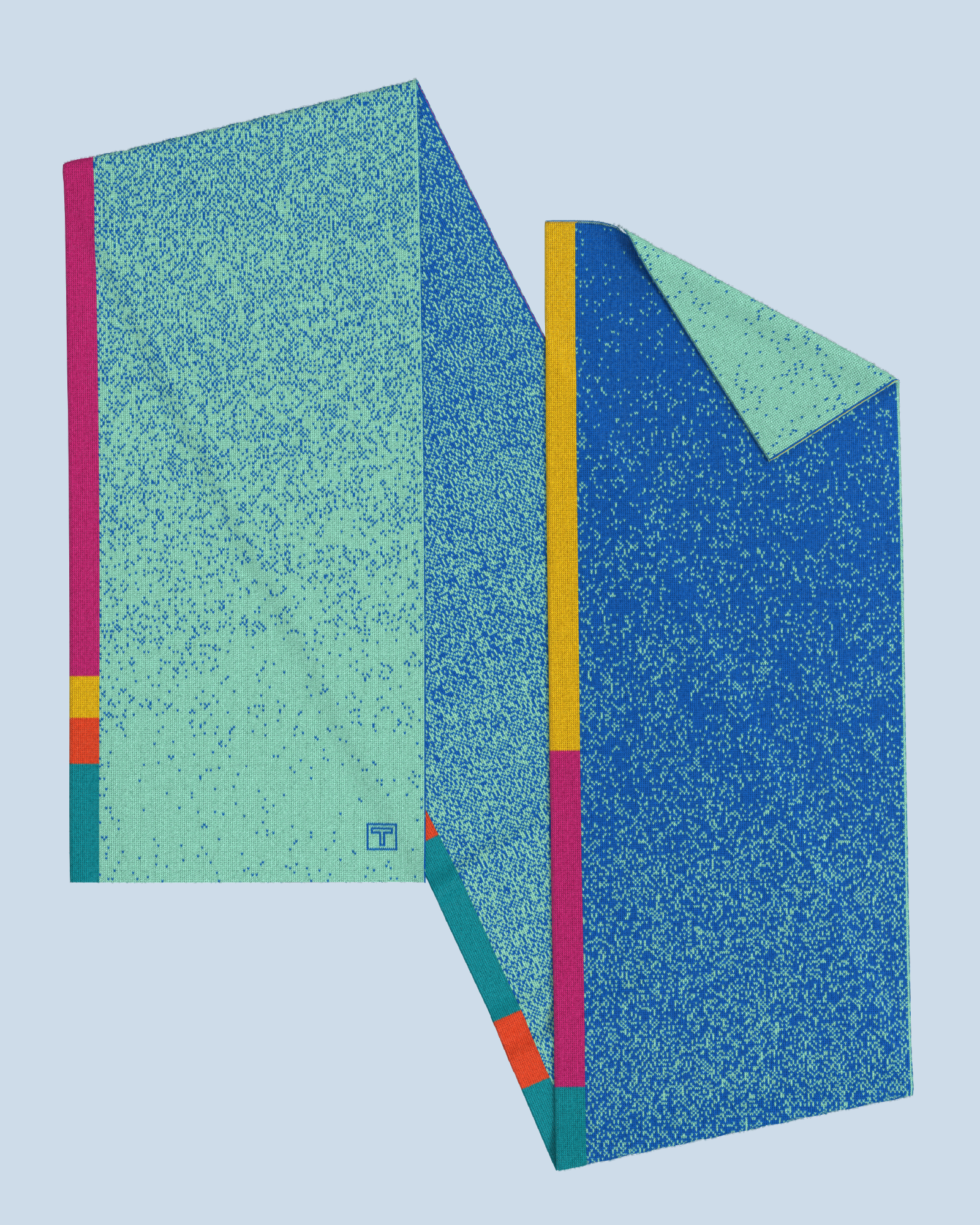 Signal Scarf | Cobalt-Pistache-Turquoise-Orange-Yellow-Pink