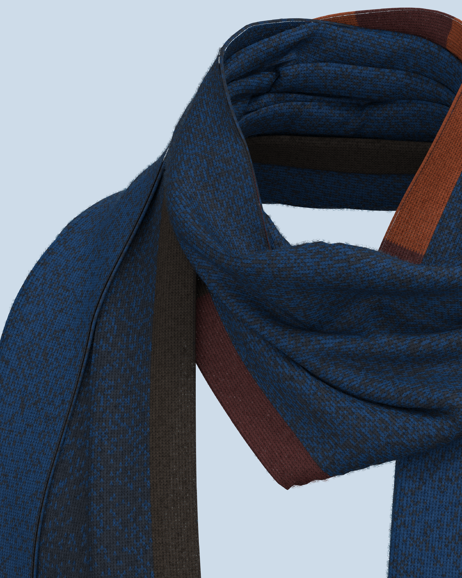 Signal Scarf | Navy-Dark Cobalt-Rust-Burgundy-Tabacco-Dark Brown