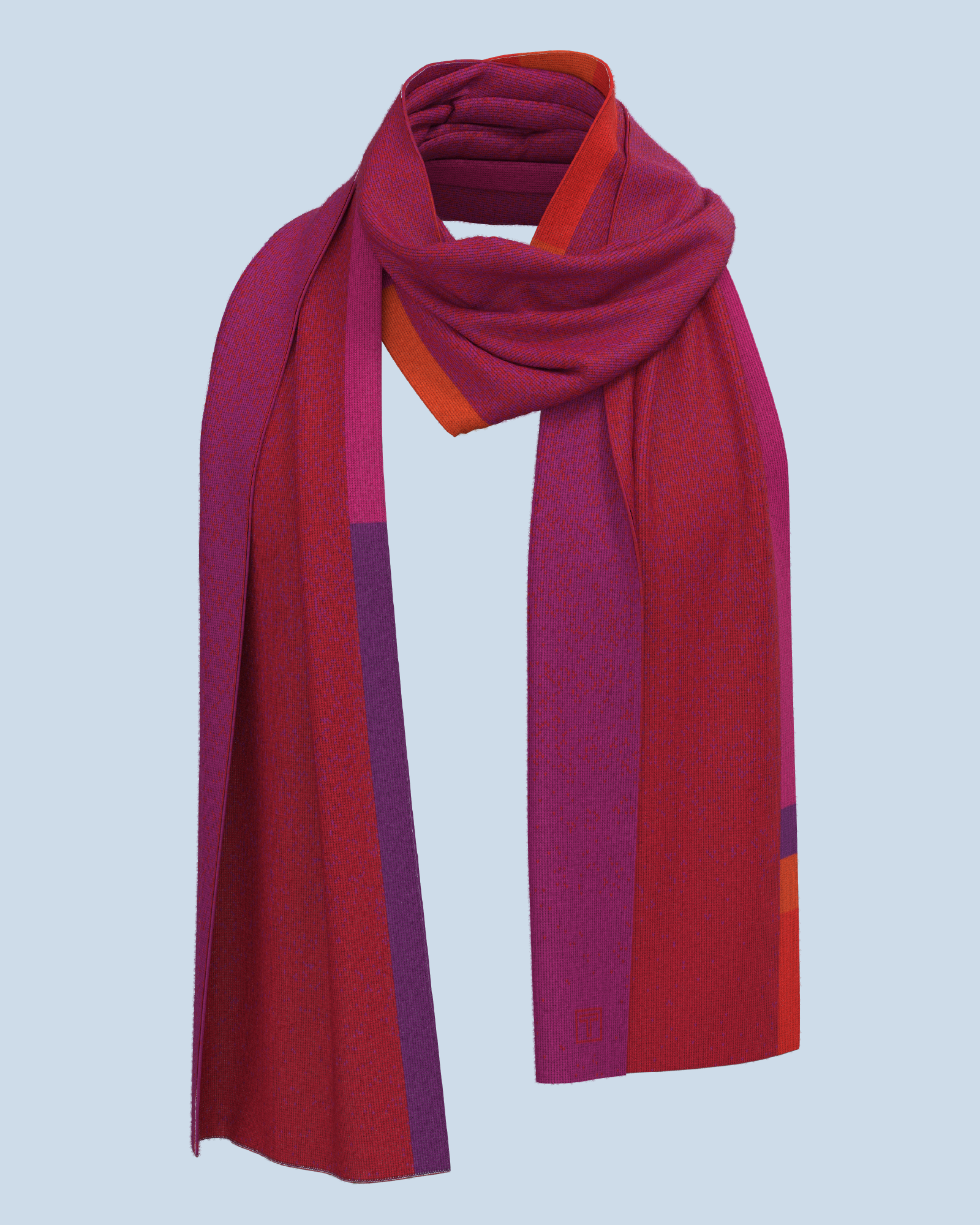 Signal Scarf | Red-Cyclaam-Dark Orange-Orange-Violet-Pink