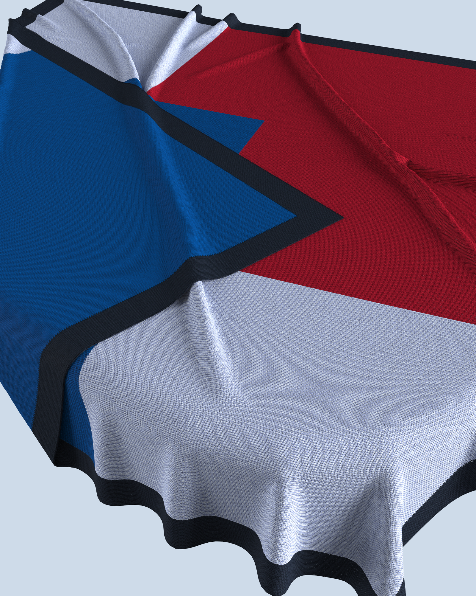 Square Scarf | Cobalt-Red-Sky Blue-Navy