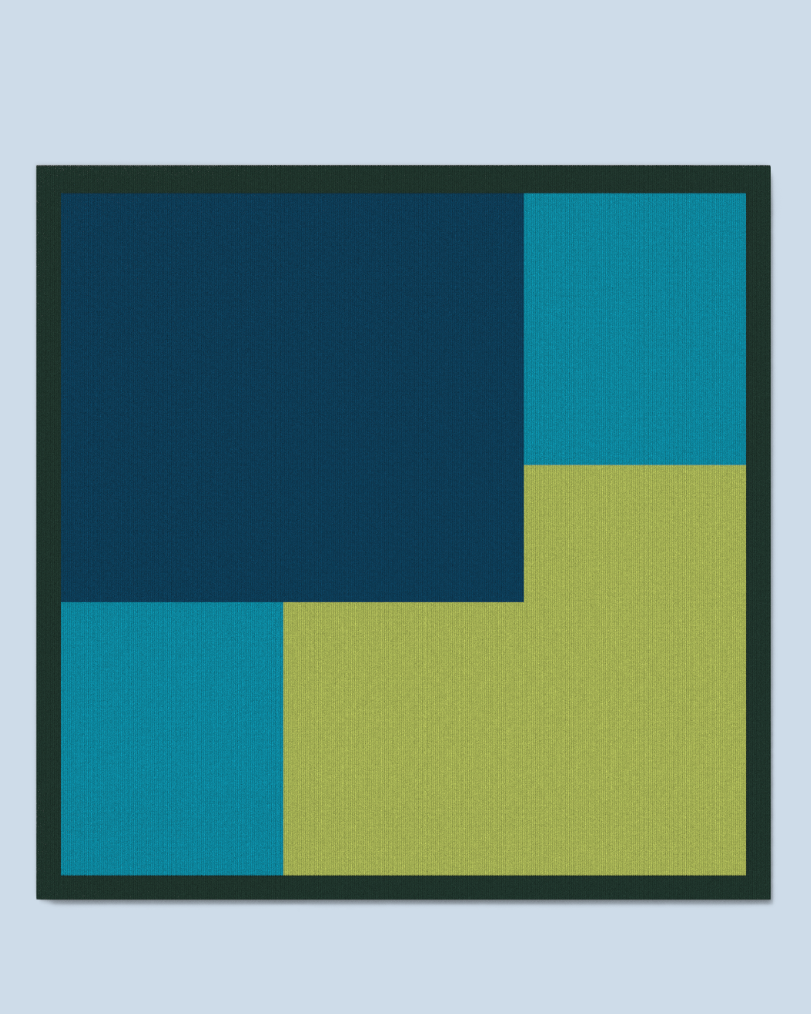Square Scarf | Dark Petrol-Lime-Turquoise-Dark Green