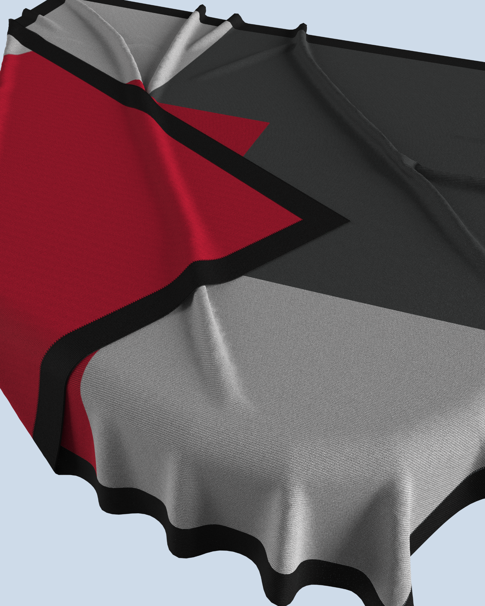 Square Scarf | Red-Antra-Grey-Black
