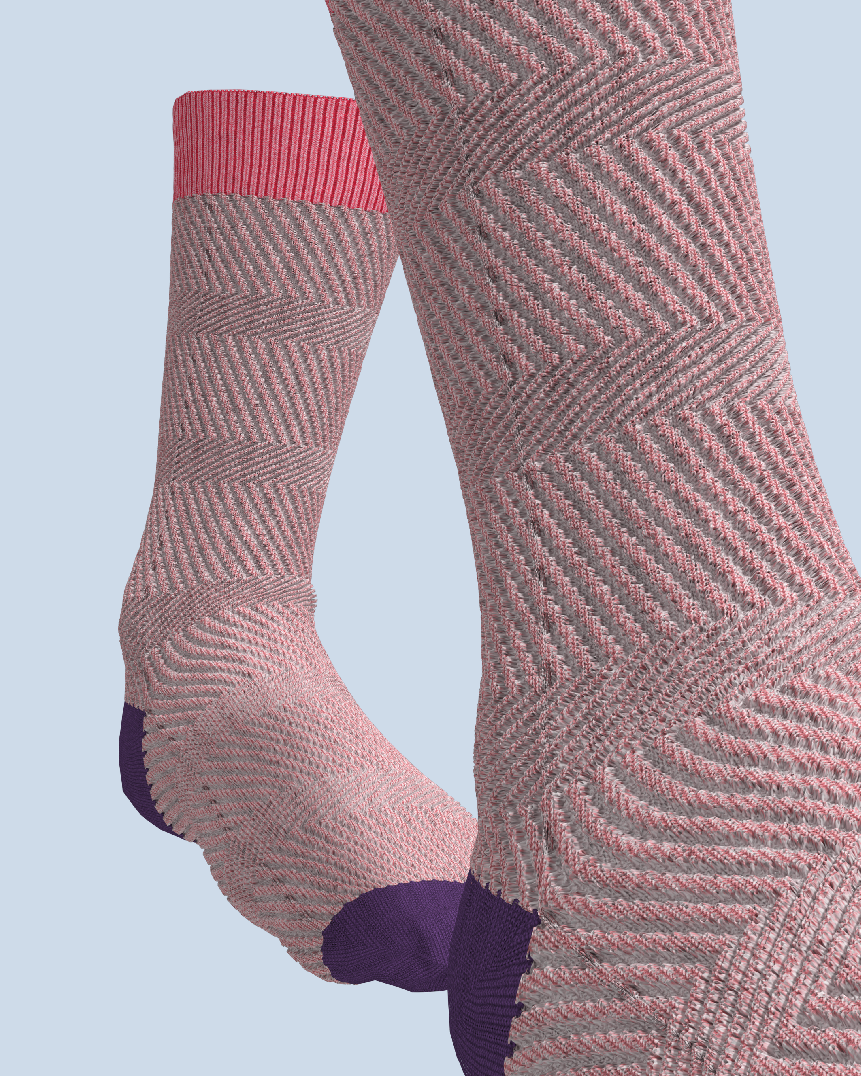 Structure Socks | Light Pink-Pink-Purple