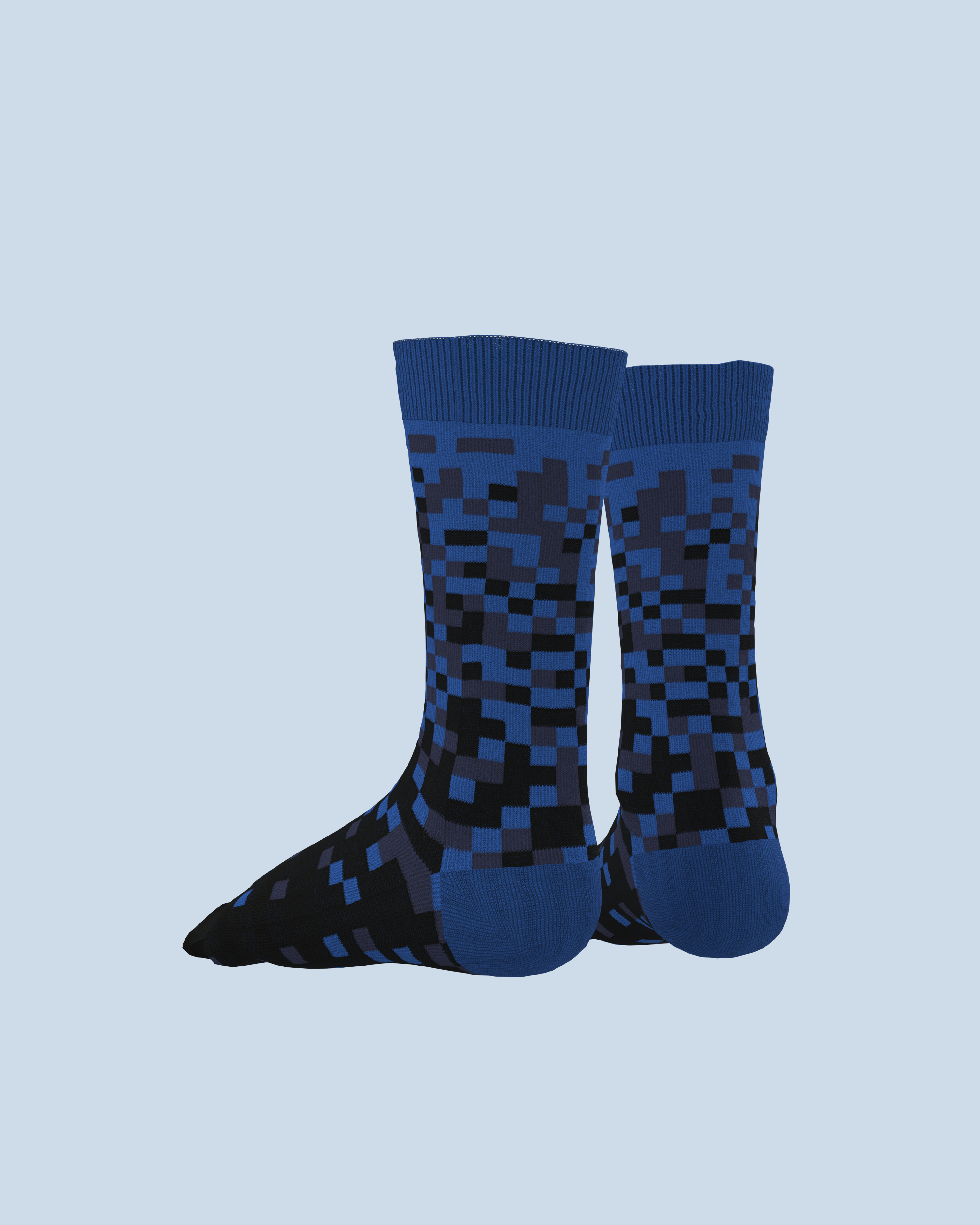Pixel Socks | Cobalt-Navy-Black