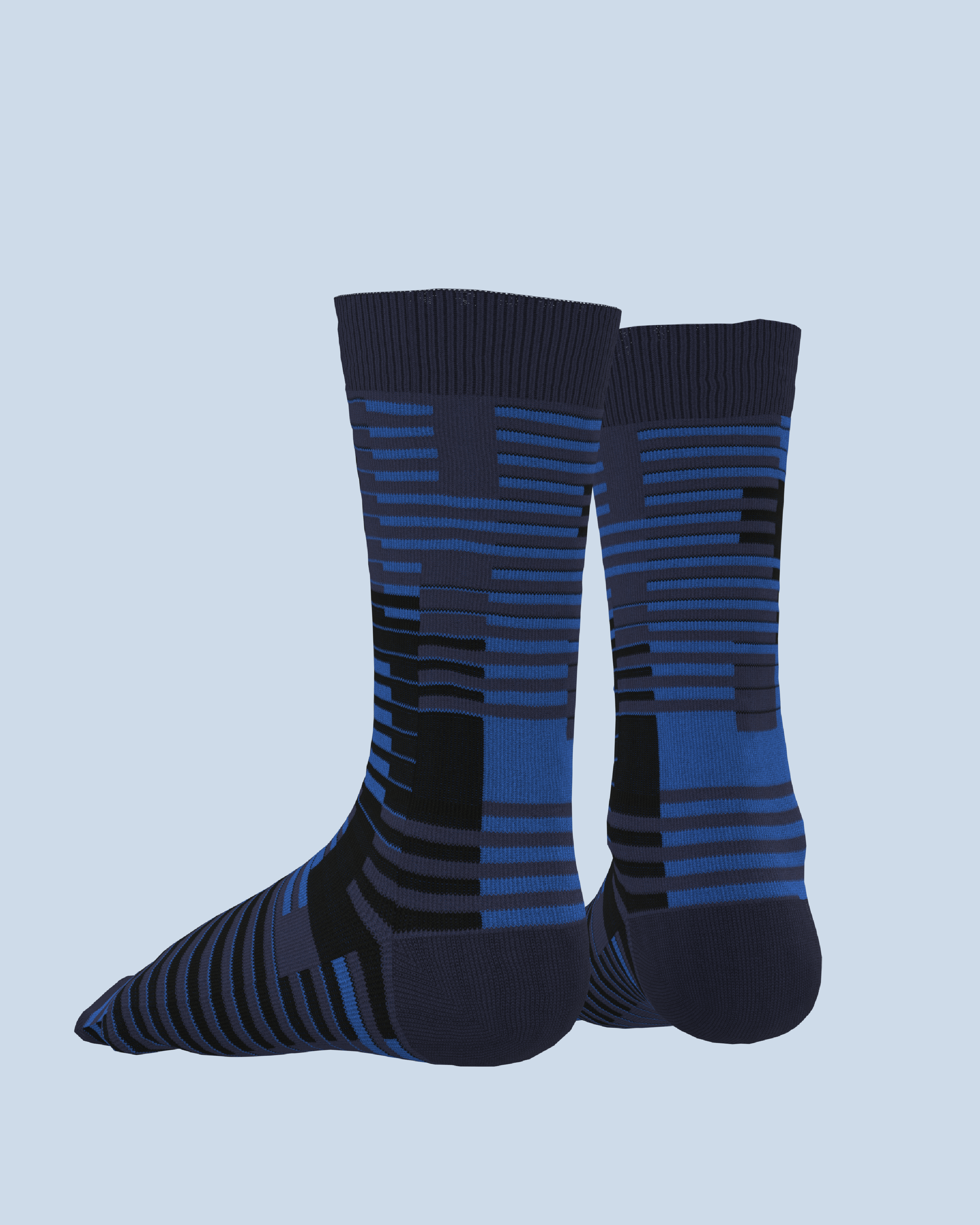 Parallel Socks | Navy-Black-Cobalt