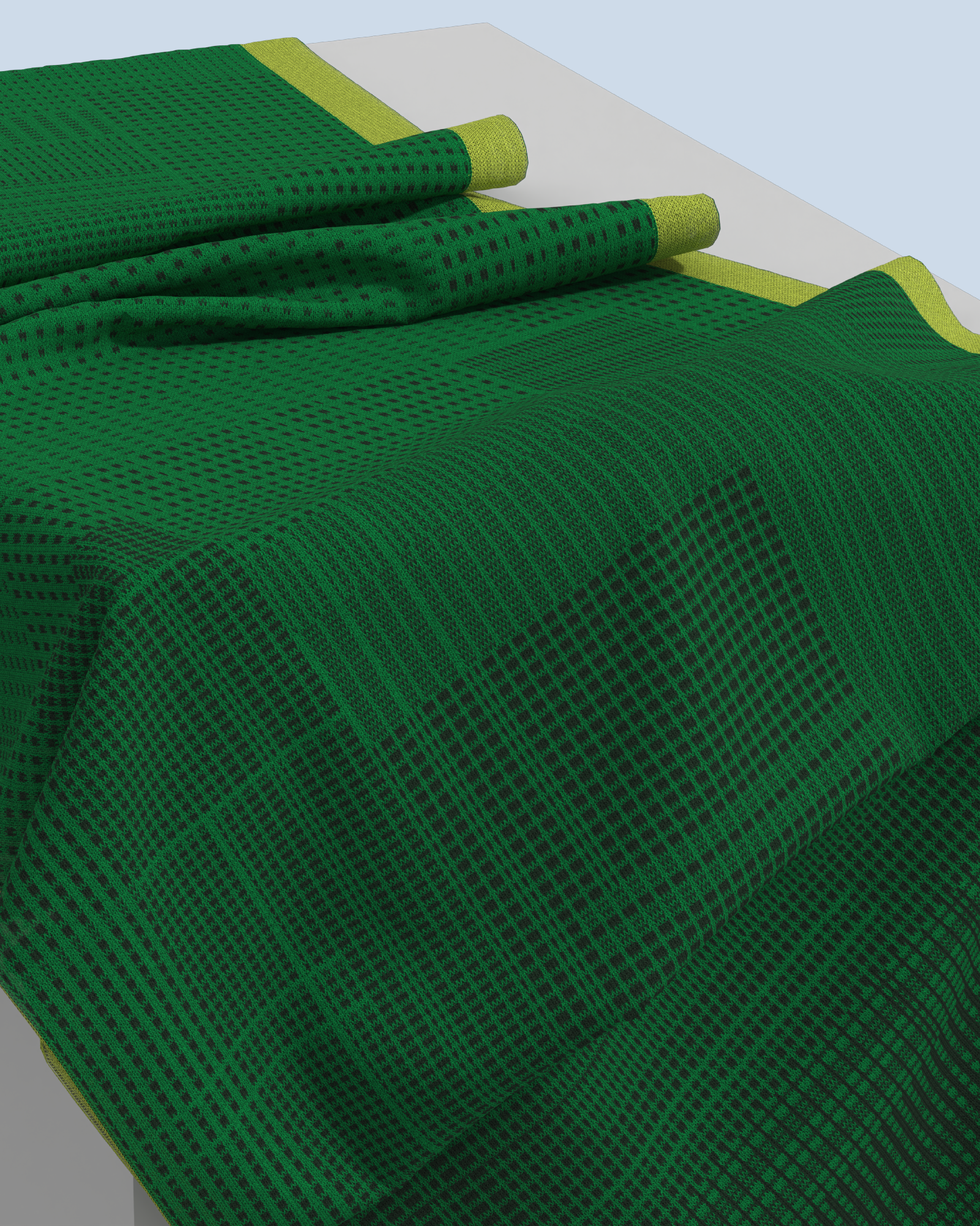 Borealis Scarf | Black Green-Green-Lime