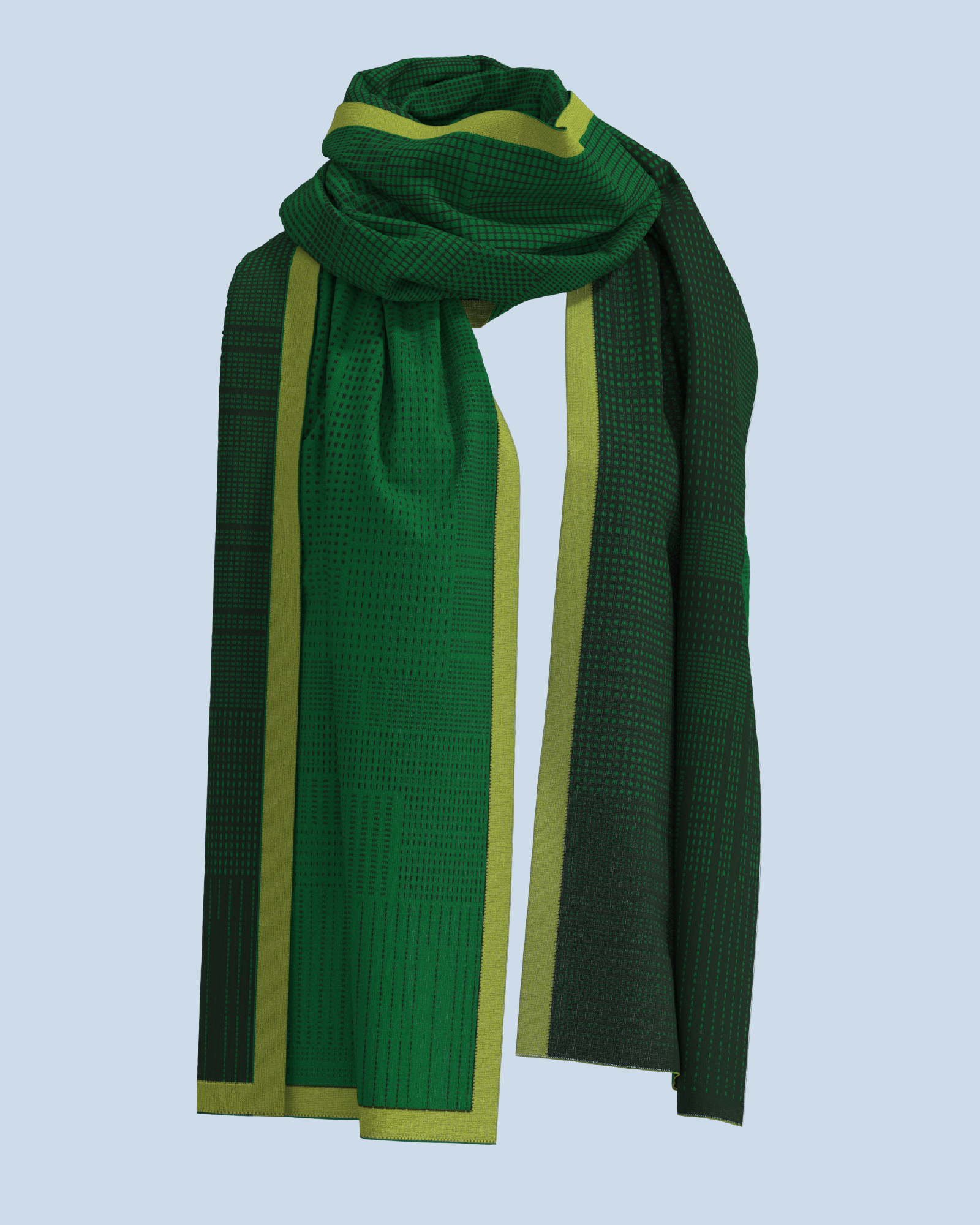 Borealis Scarf | Black Green-Green-Lime