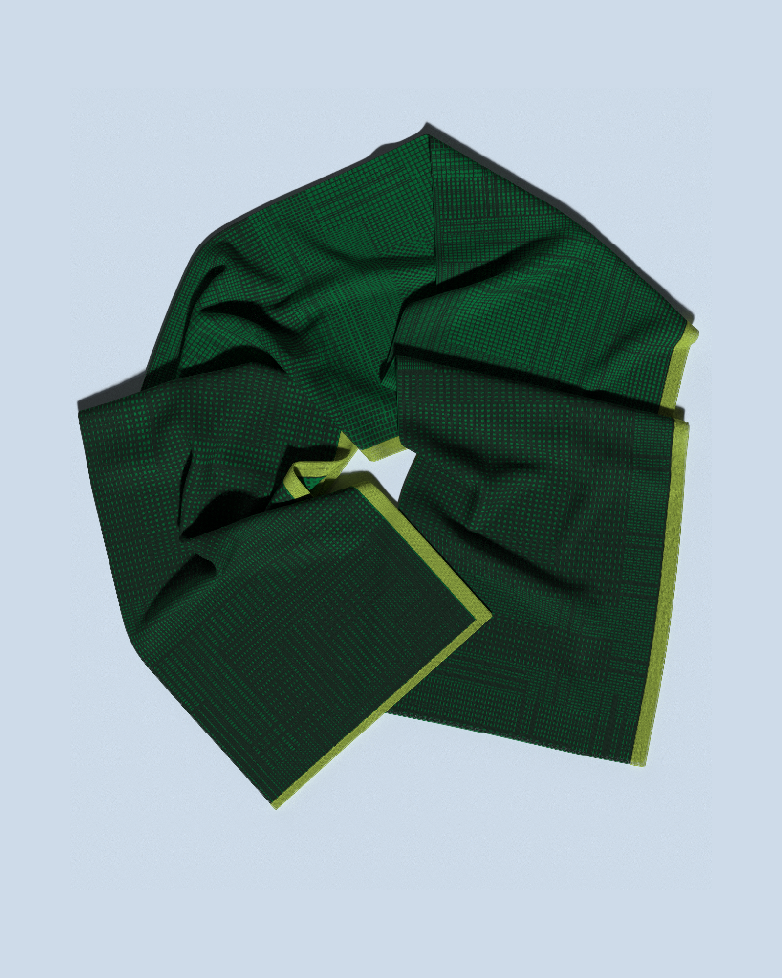 Borealis Scarf | Black Green-Green-Lime