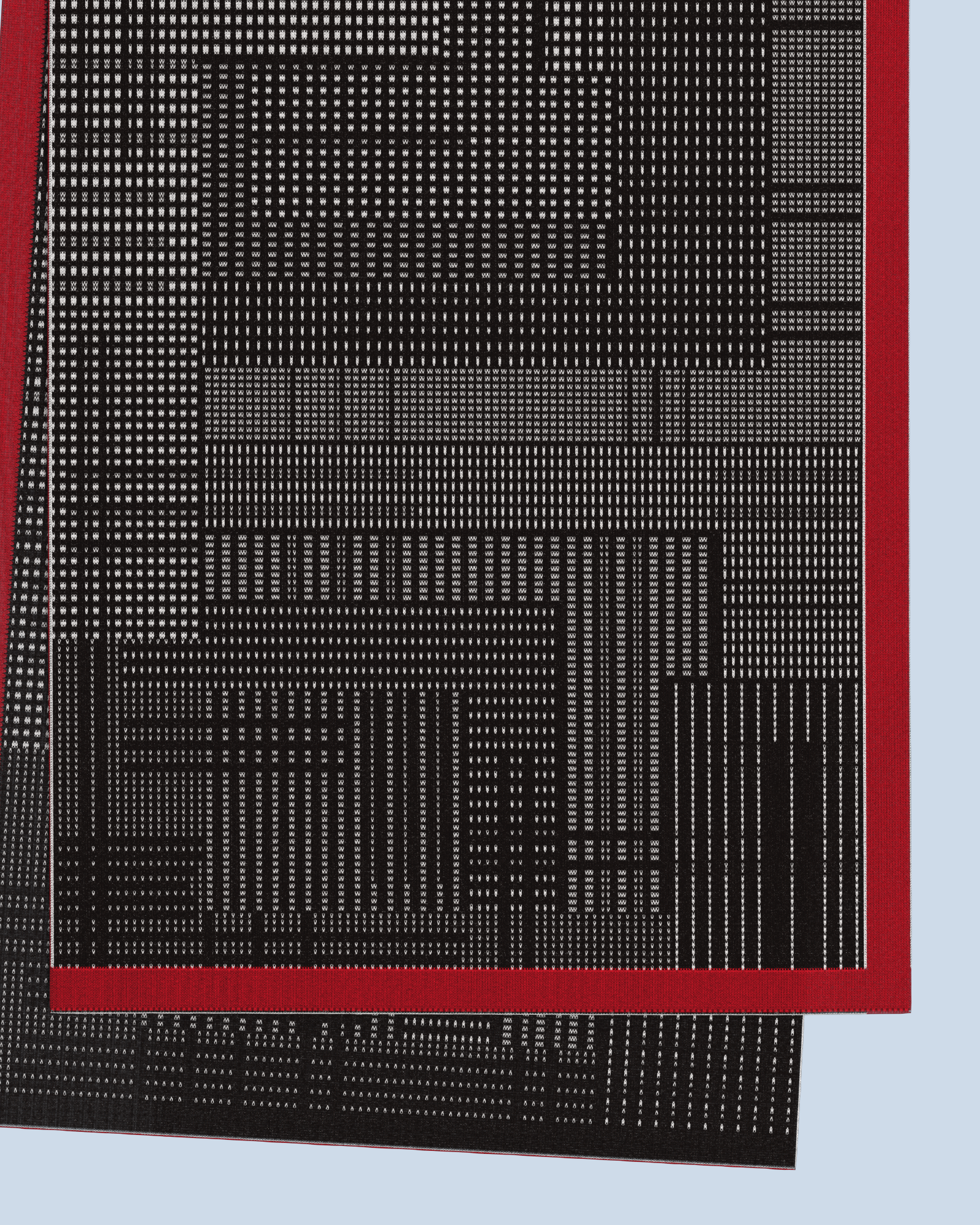 Borealis Scarf | Black-White-Red