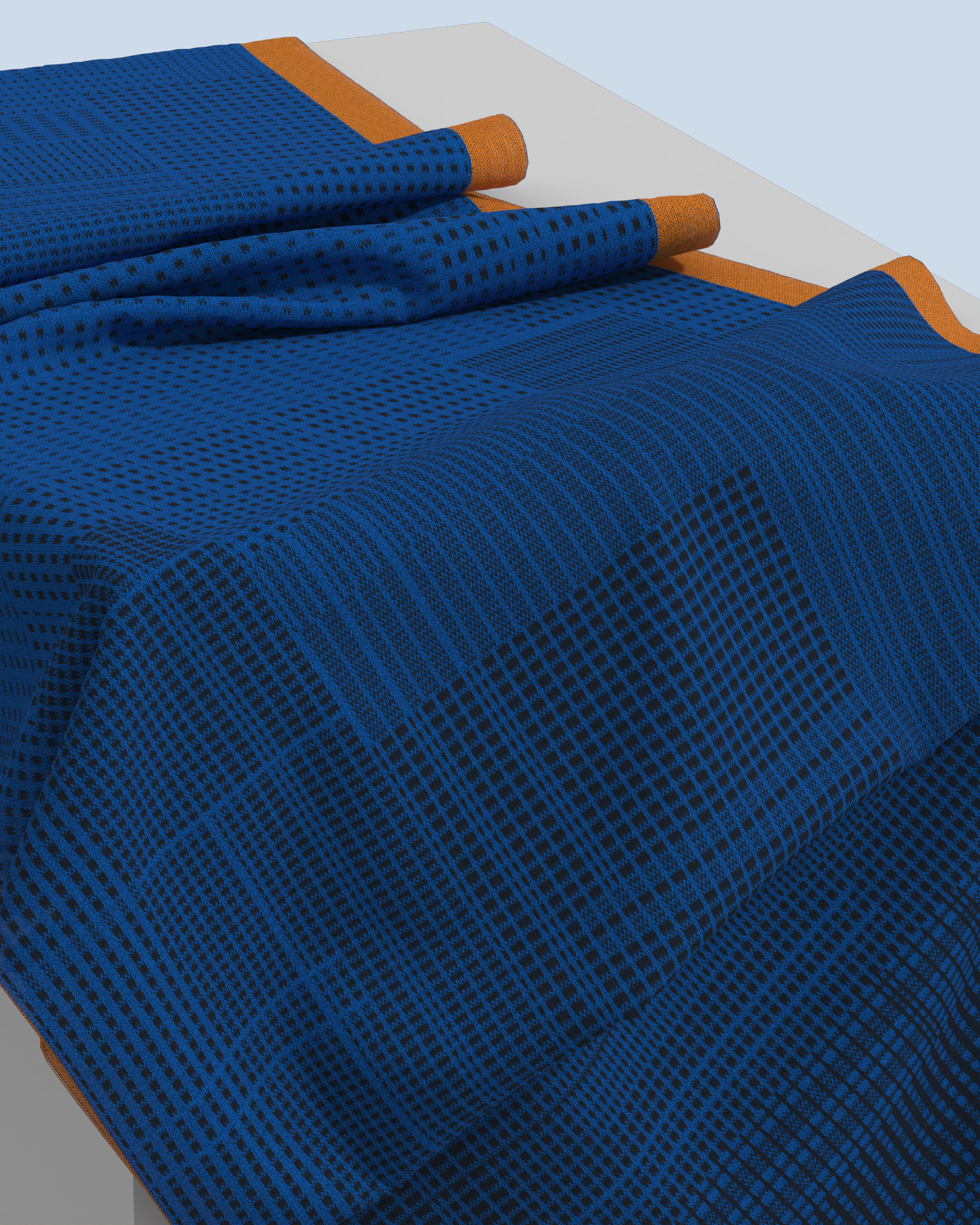 Borealis Scarf | Navy-Cobalt-Orange