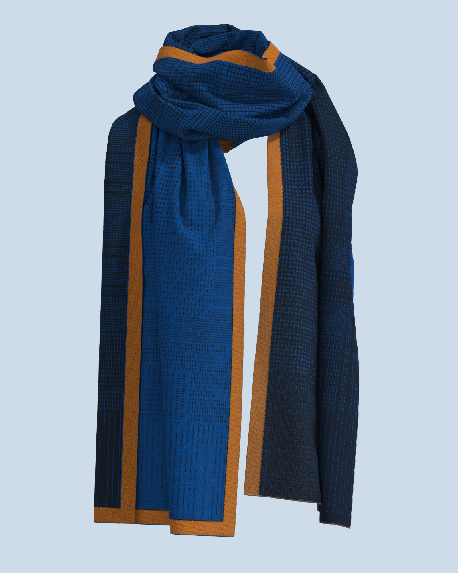 Borealis Scarf | Navy-Cobalt-Orange