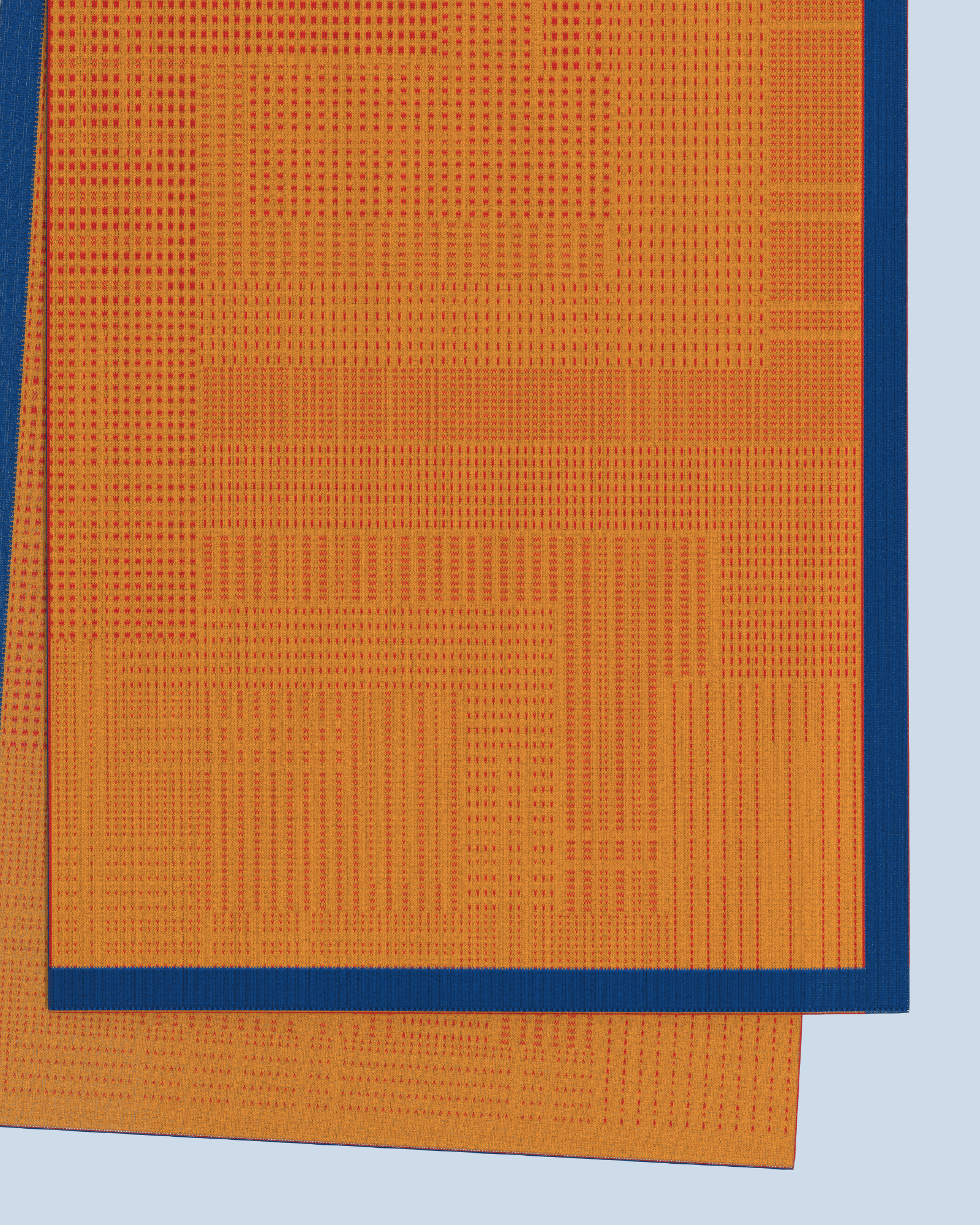 Borealis Scarf | Orange-Light Orange-Cobalt