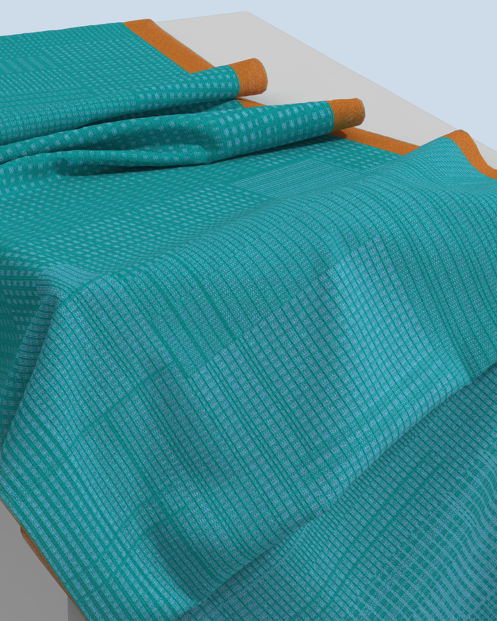 Borealis Scarf | Turquoise-Light Blue-Orange
