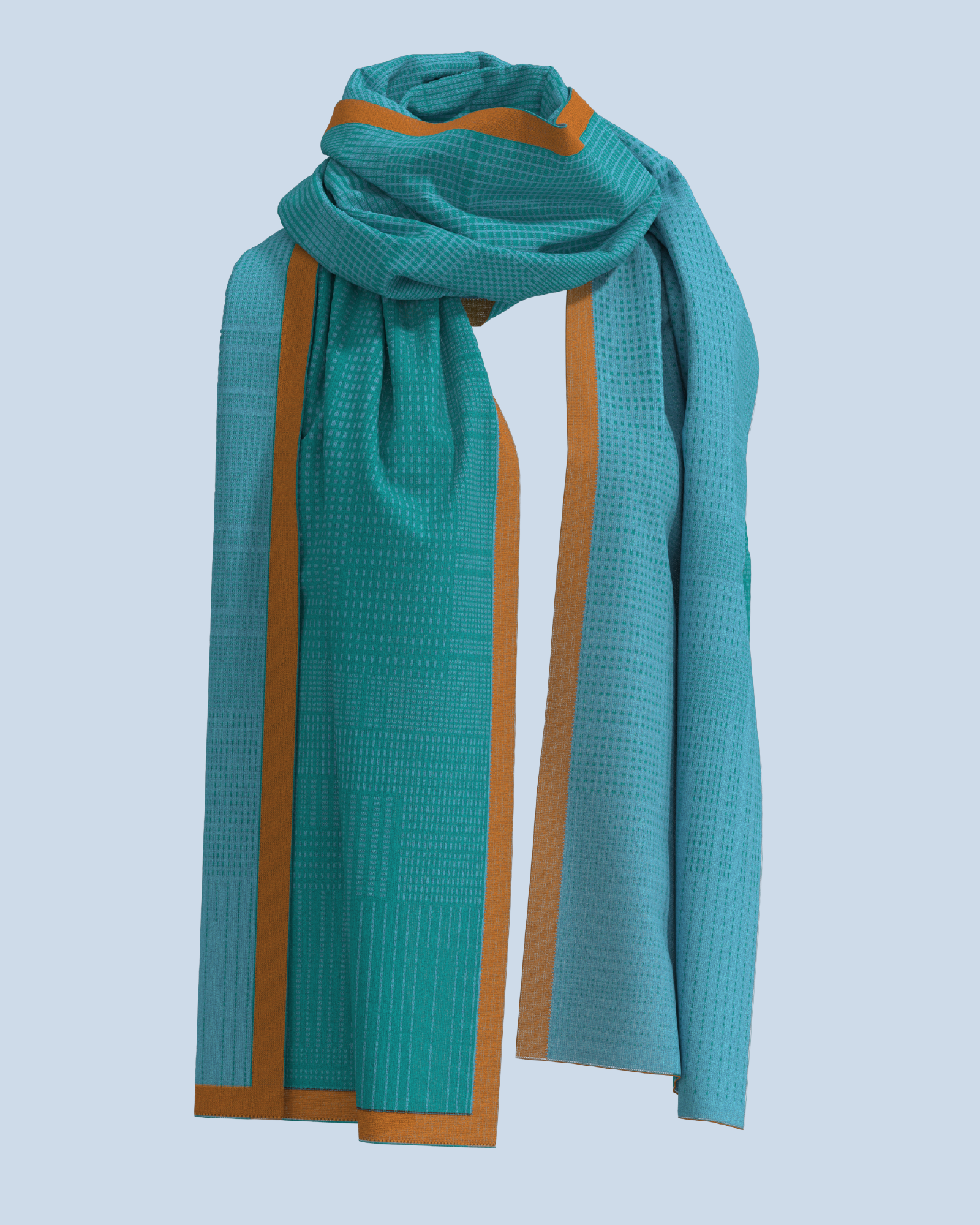 Borealis Scarf | Turquoise-Light Blue-Orange