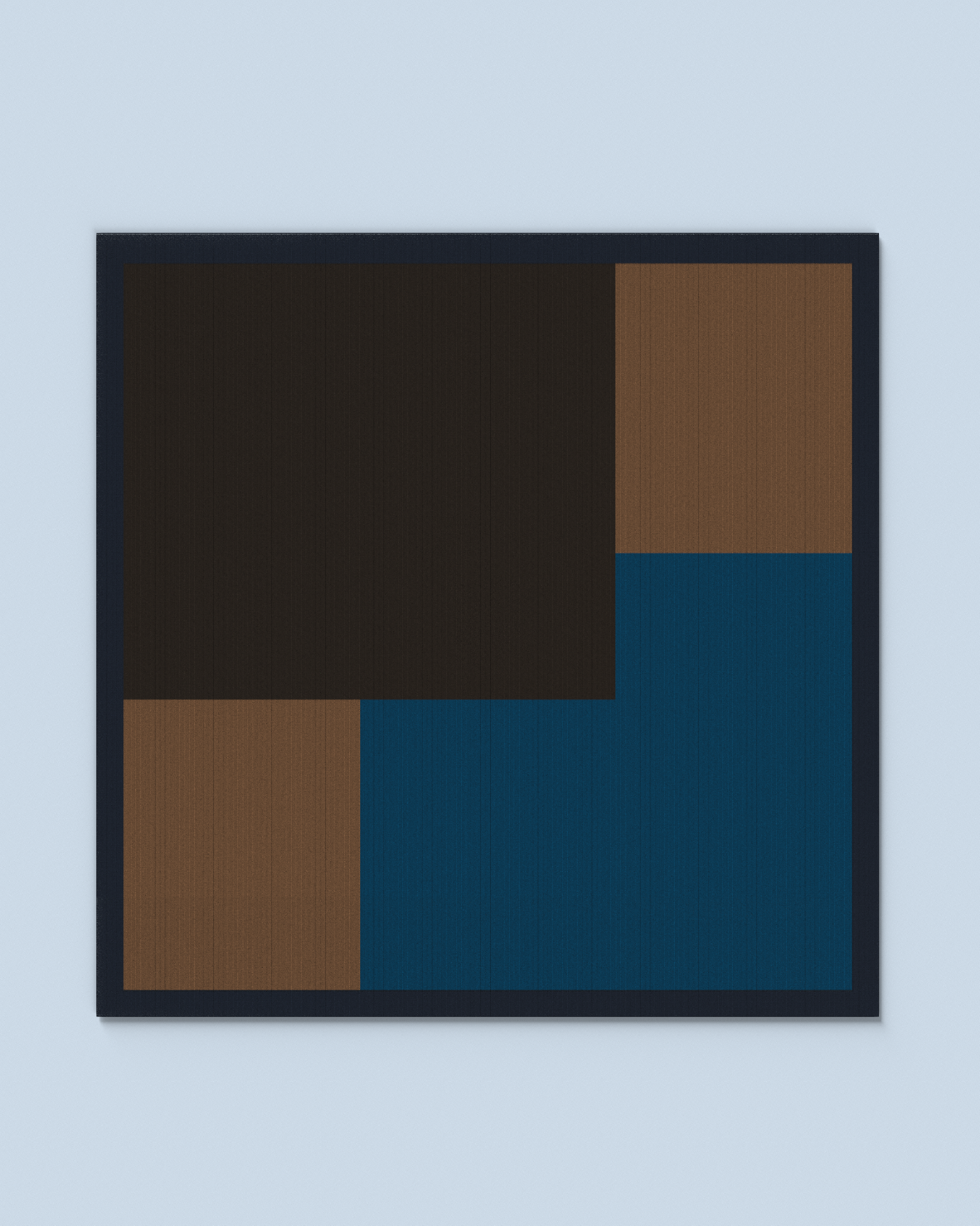 Square Scarf | Dark Brown-Dark Petrol-Camel-Navy