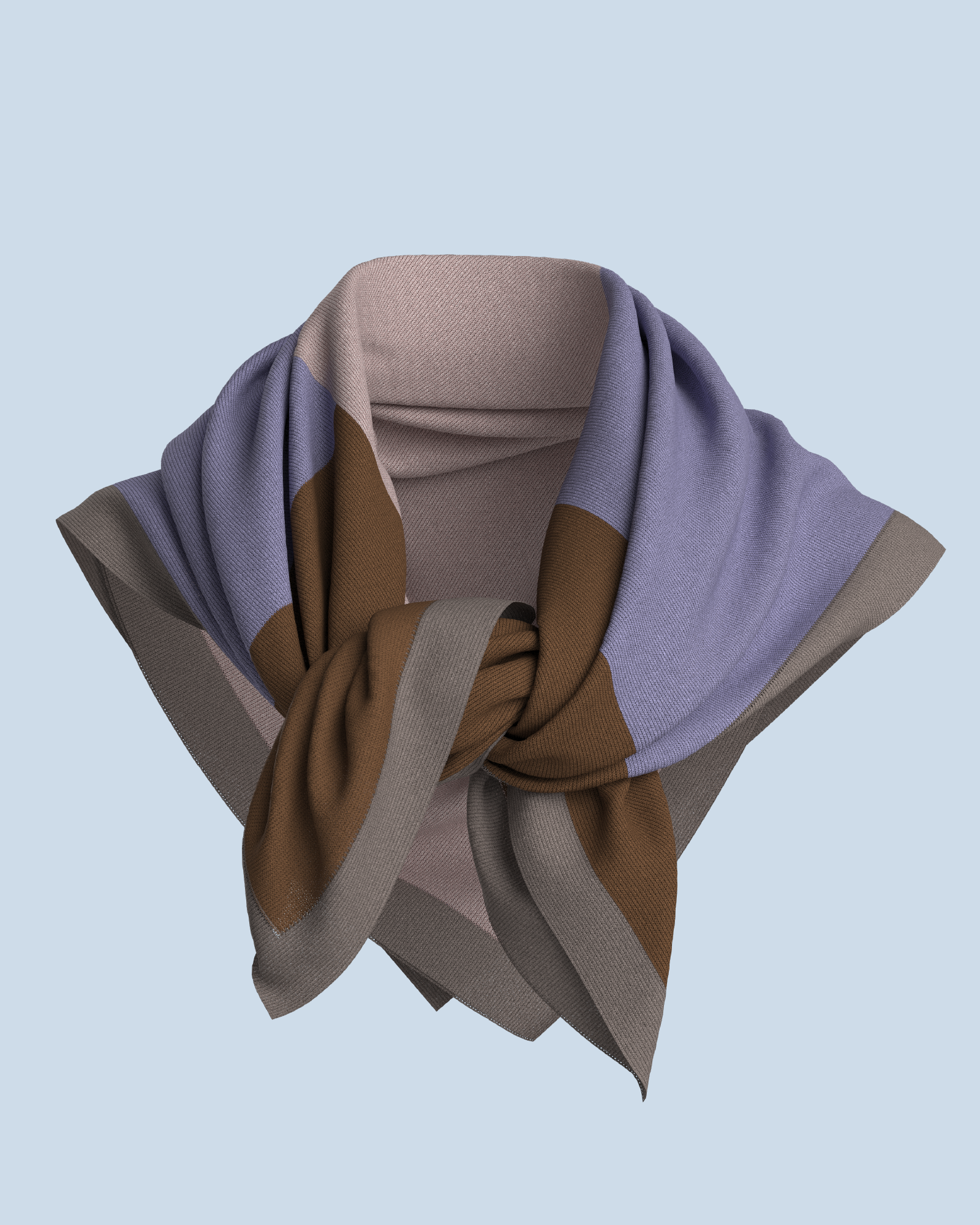 Square Scarf | Rose-Lilac-Camel-Mel. Warm Grey