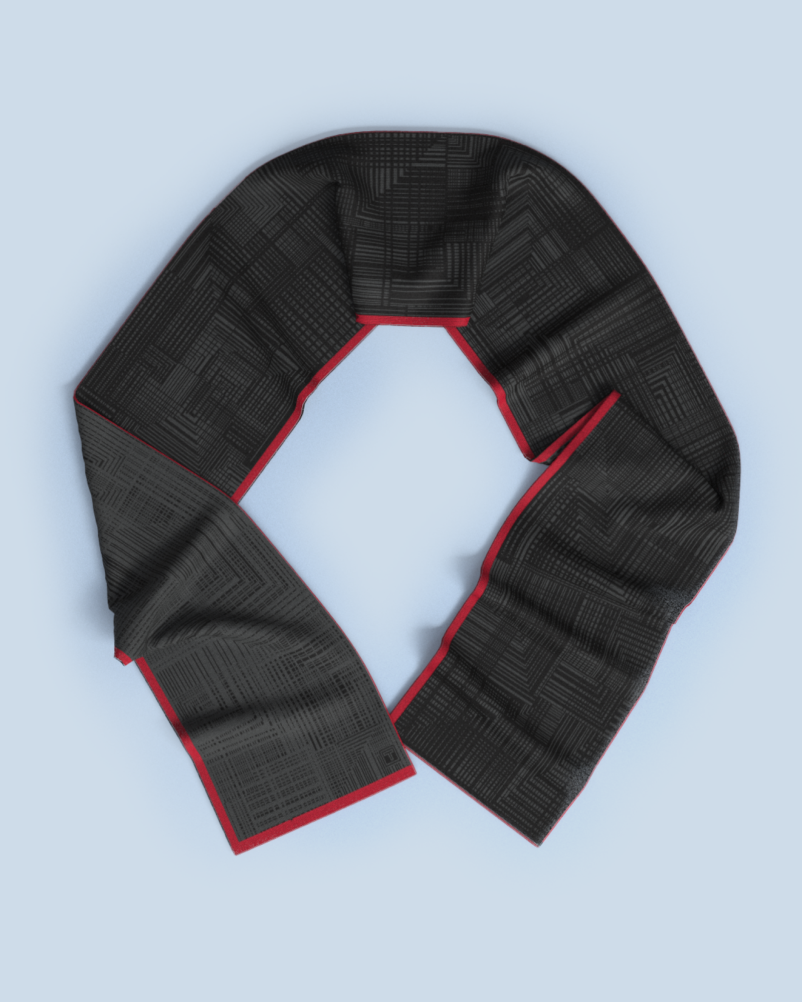 Beta Scarf | Black-Antra-Red