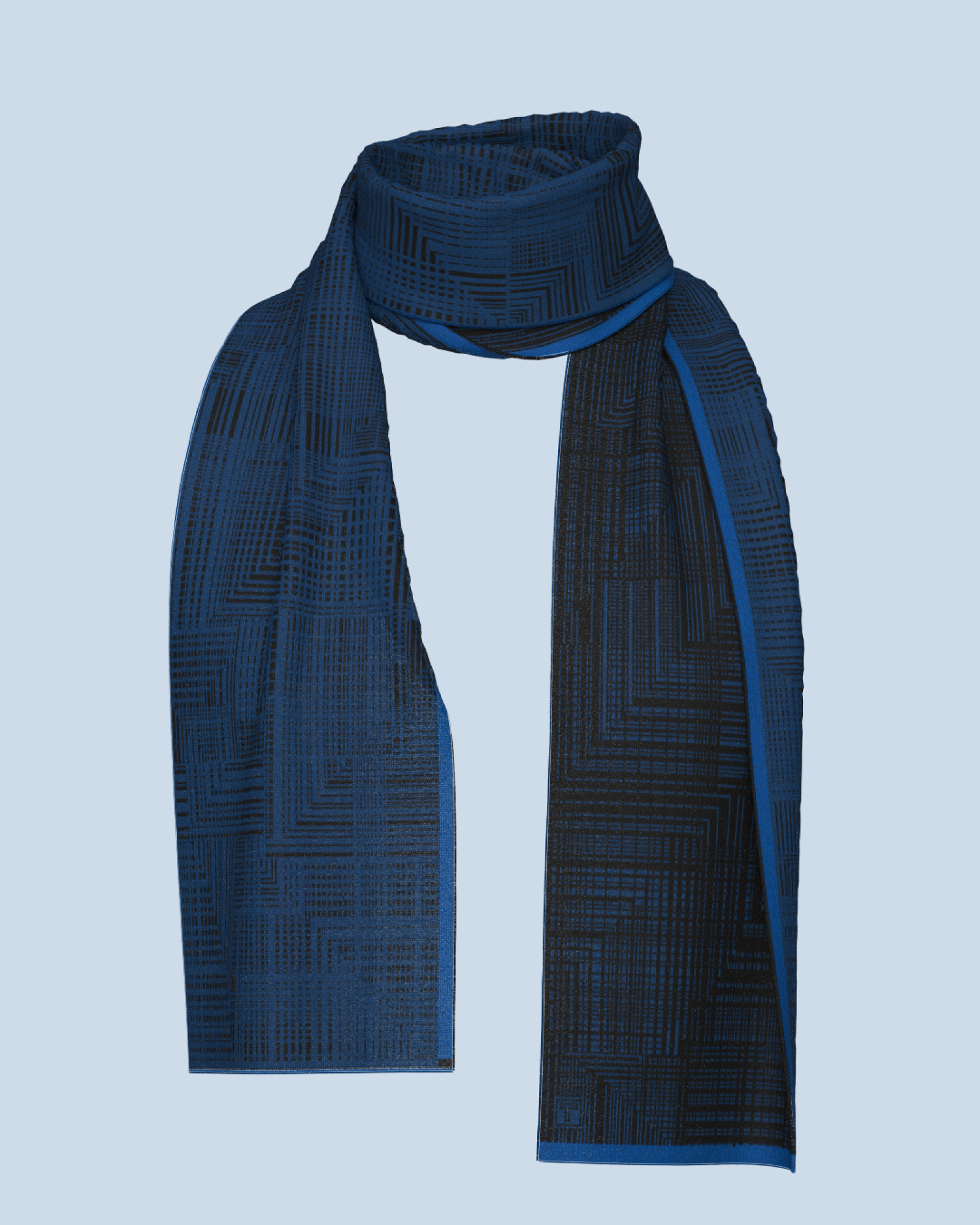 Beta Scarf | Black-Dark Cobalt-Cobalt