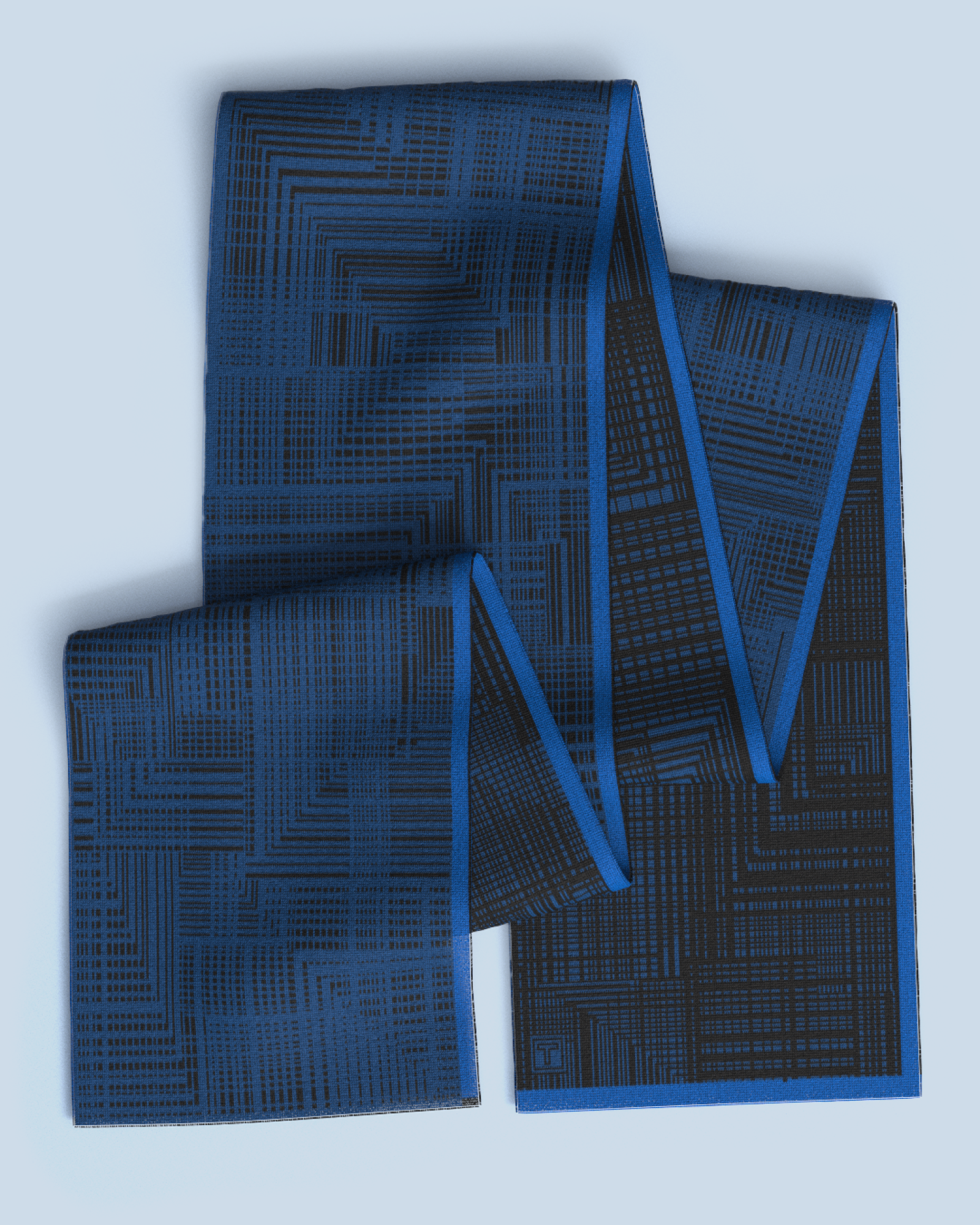 Beta Scarf | Black-Dark Cobalt-Cobalt