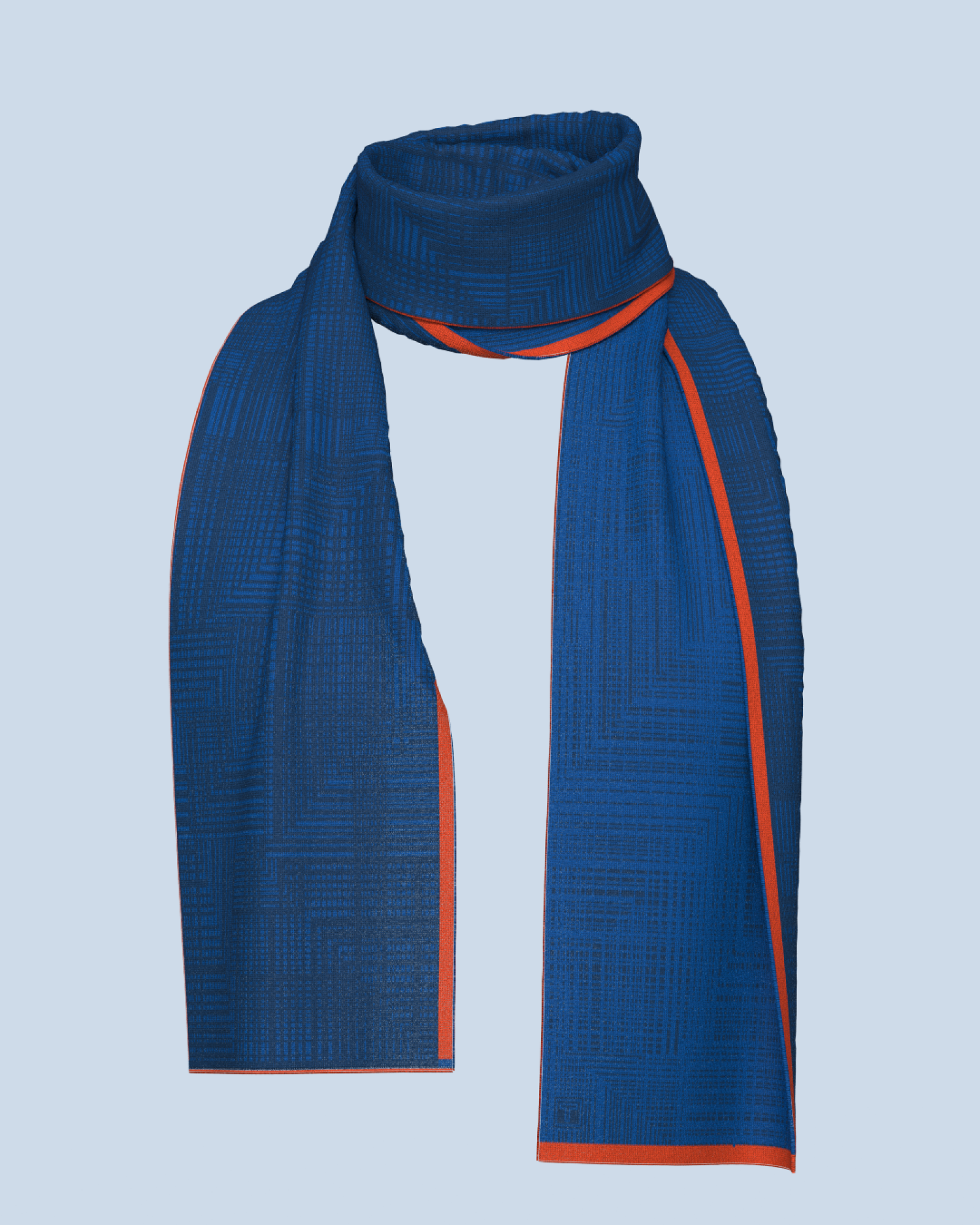 Beta Scarf | Cobalt-Dark Cobalt-Orange