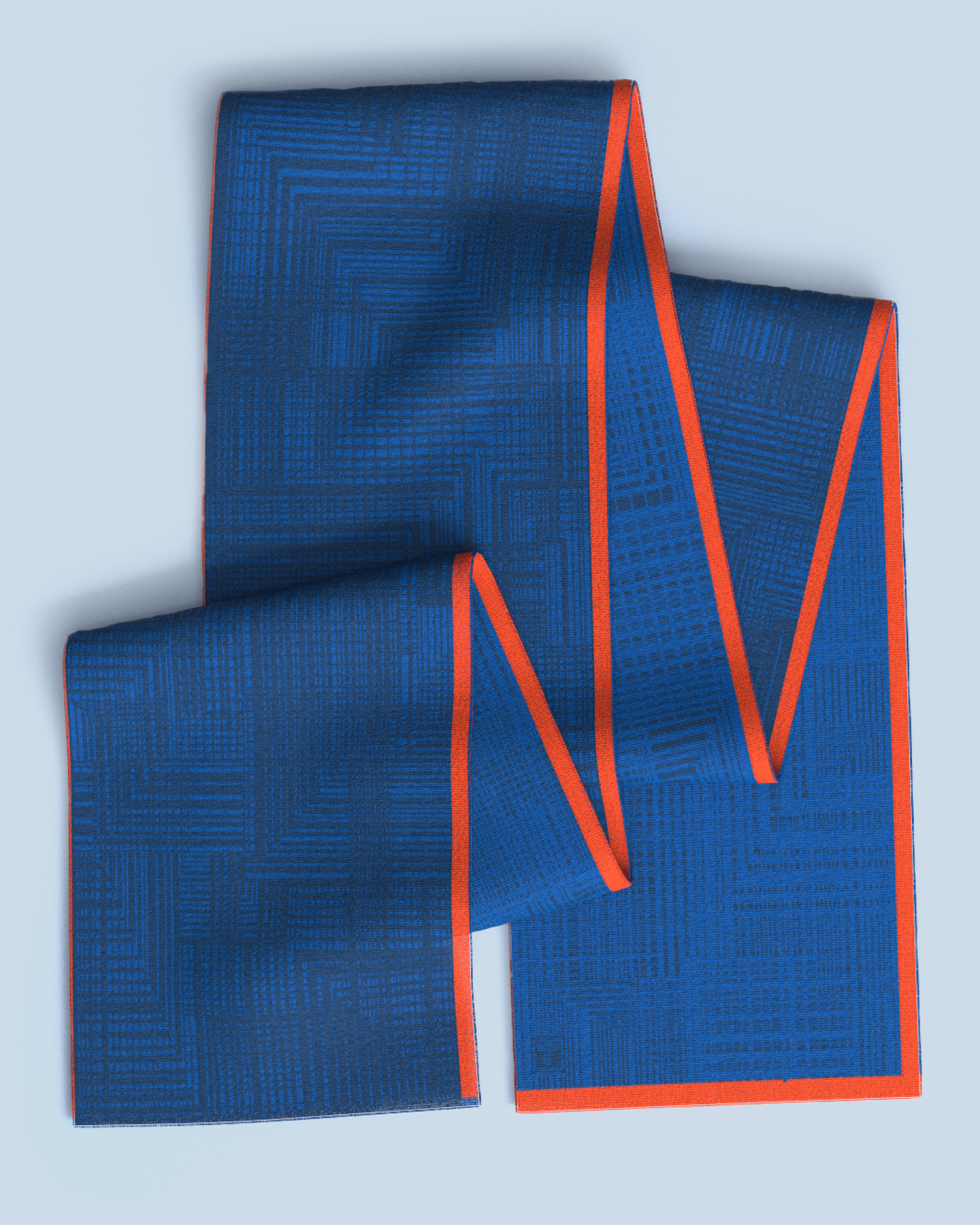Beta Scarf | Cobalt-Dark Cobalt-Orange