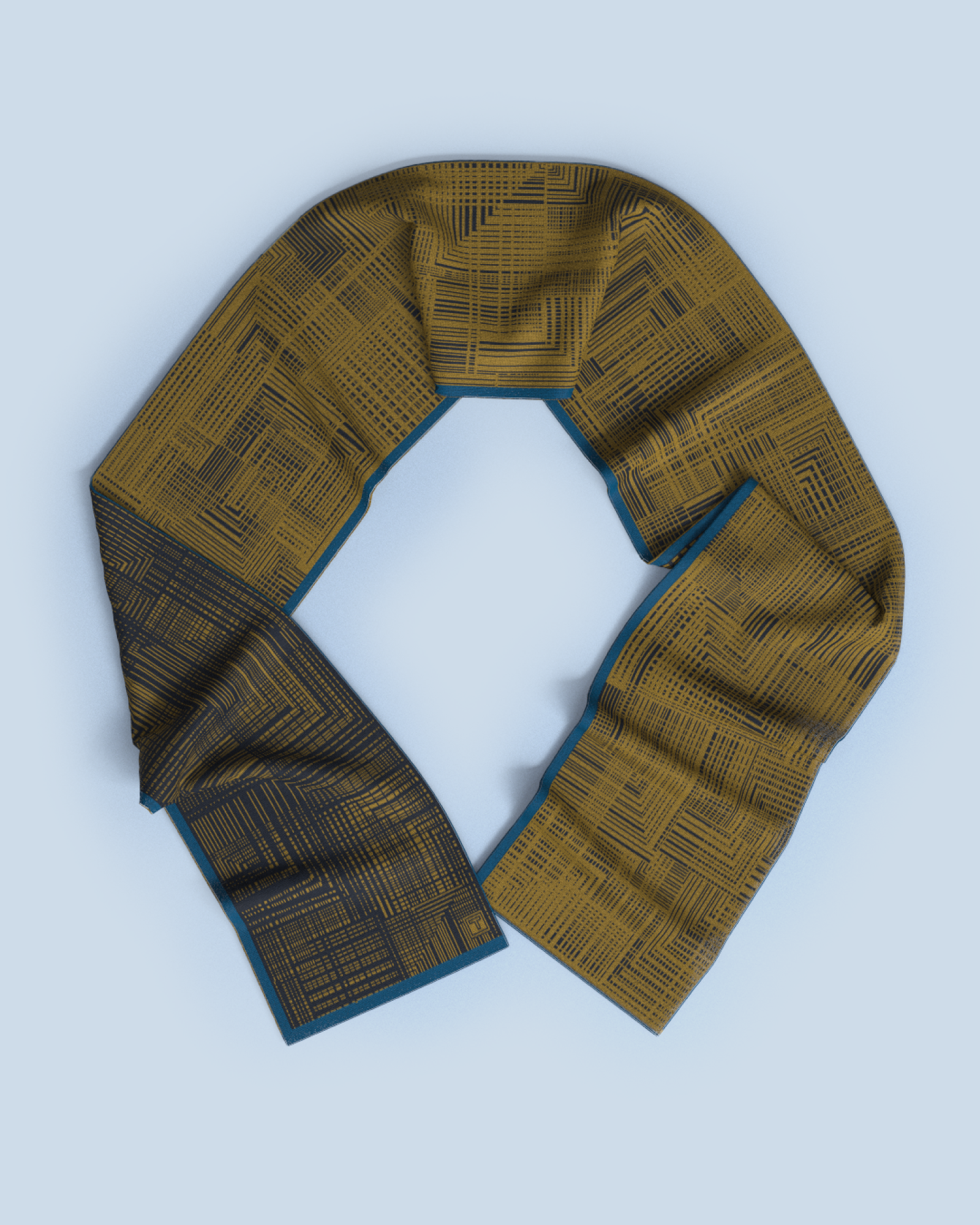 Beta Scarf | Curry-Navy-Dark Petrol