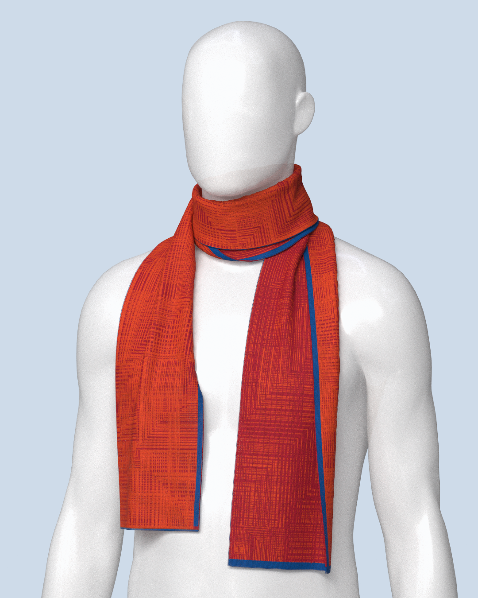 Beta Scarf | Red-Orange-Cobalt