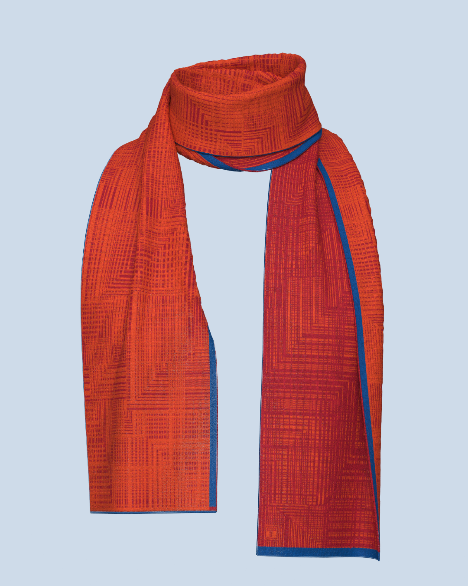 Beta Scarf | Red-Orange-Cobalt