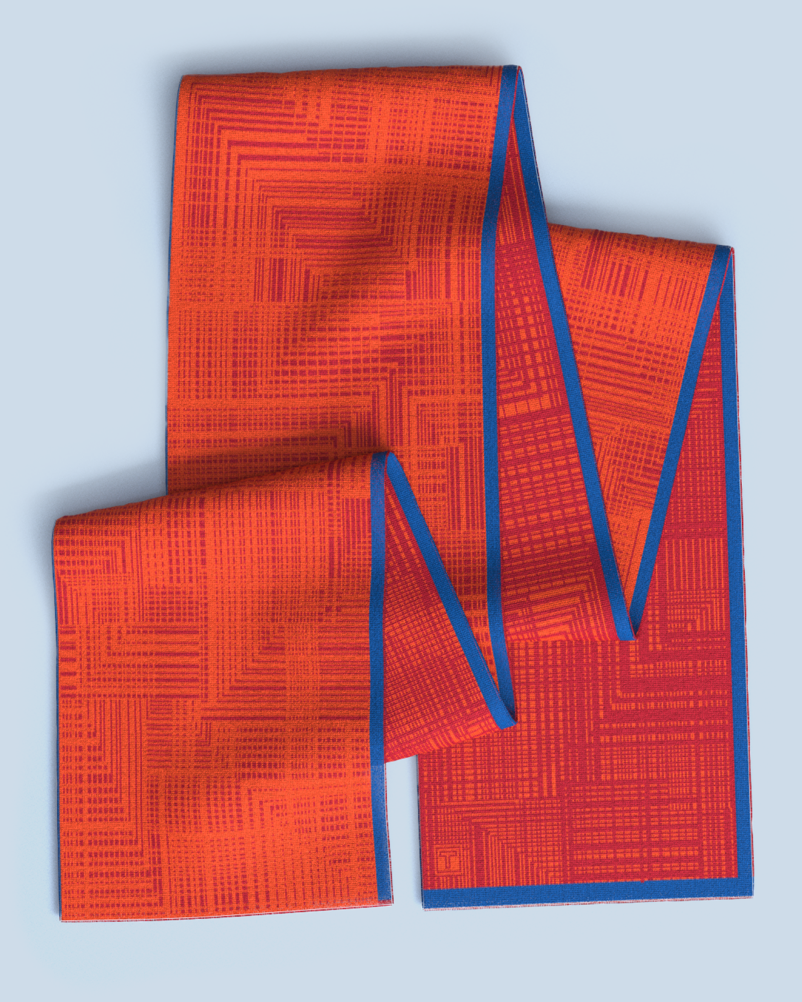 Beta Scarf | Red-Orange-Cobalt