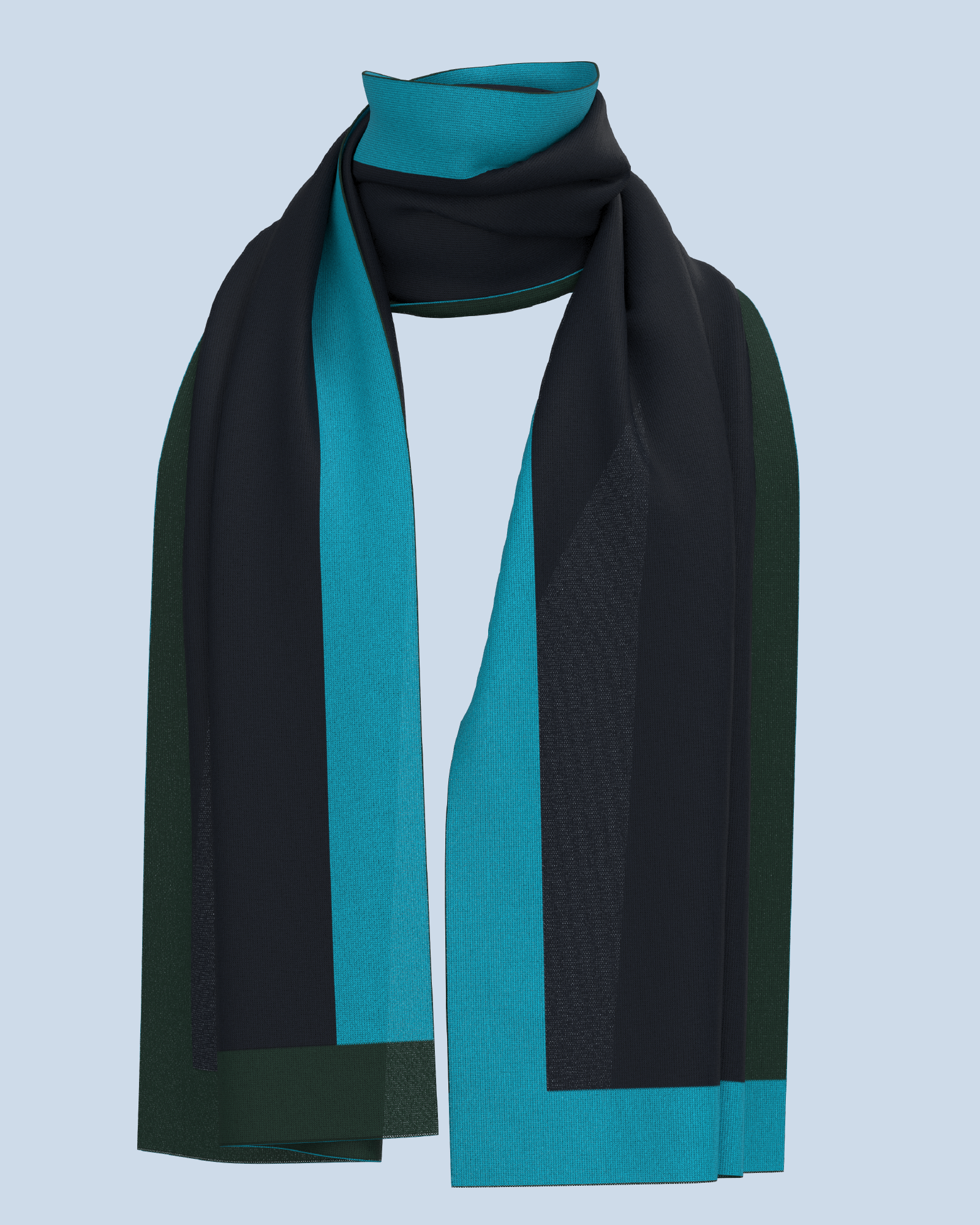 Nebula Scarf | Turquoise-Navy-Dark Green