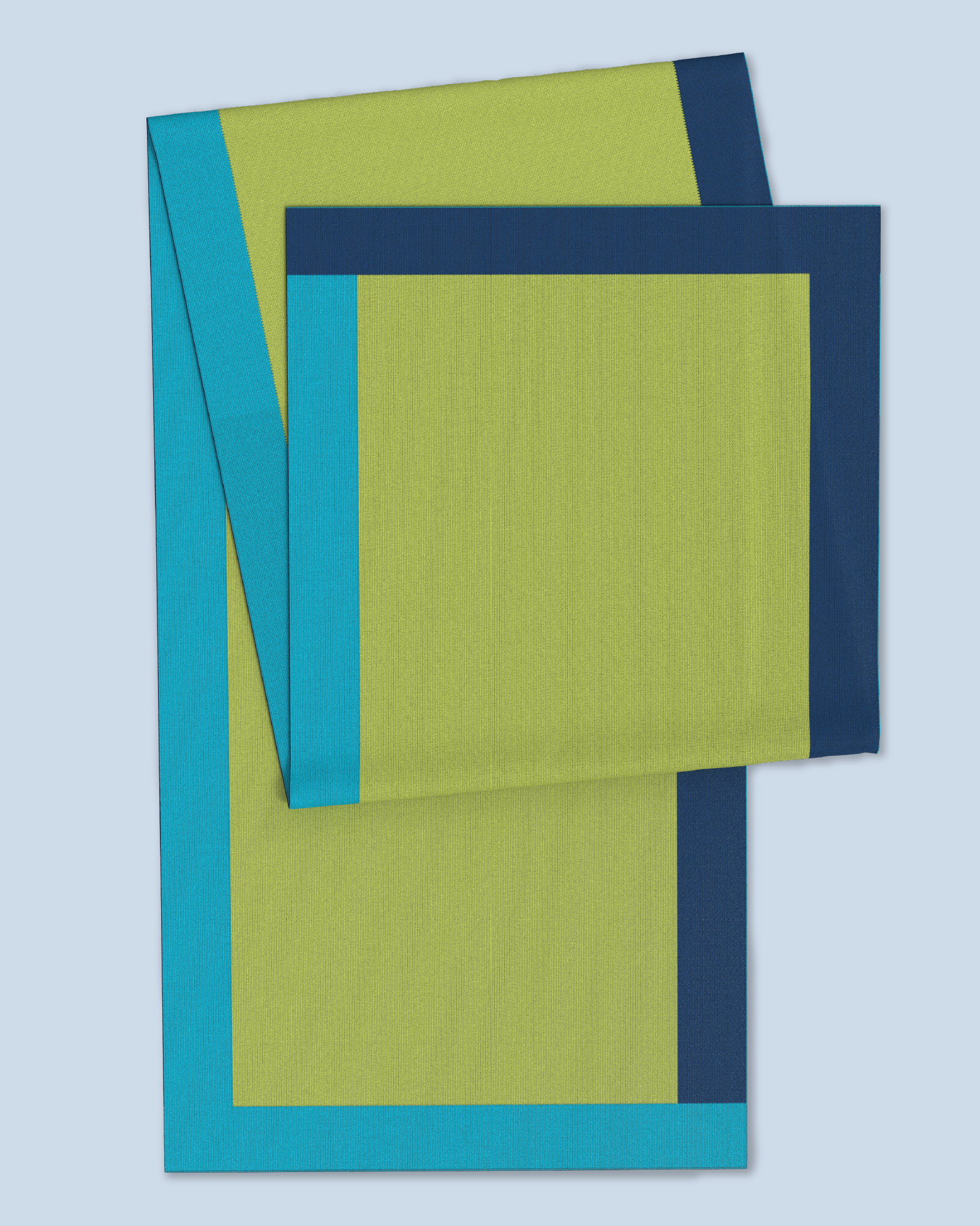 Nebula Scarf | Dark Cobalt-Lime-Turquoise