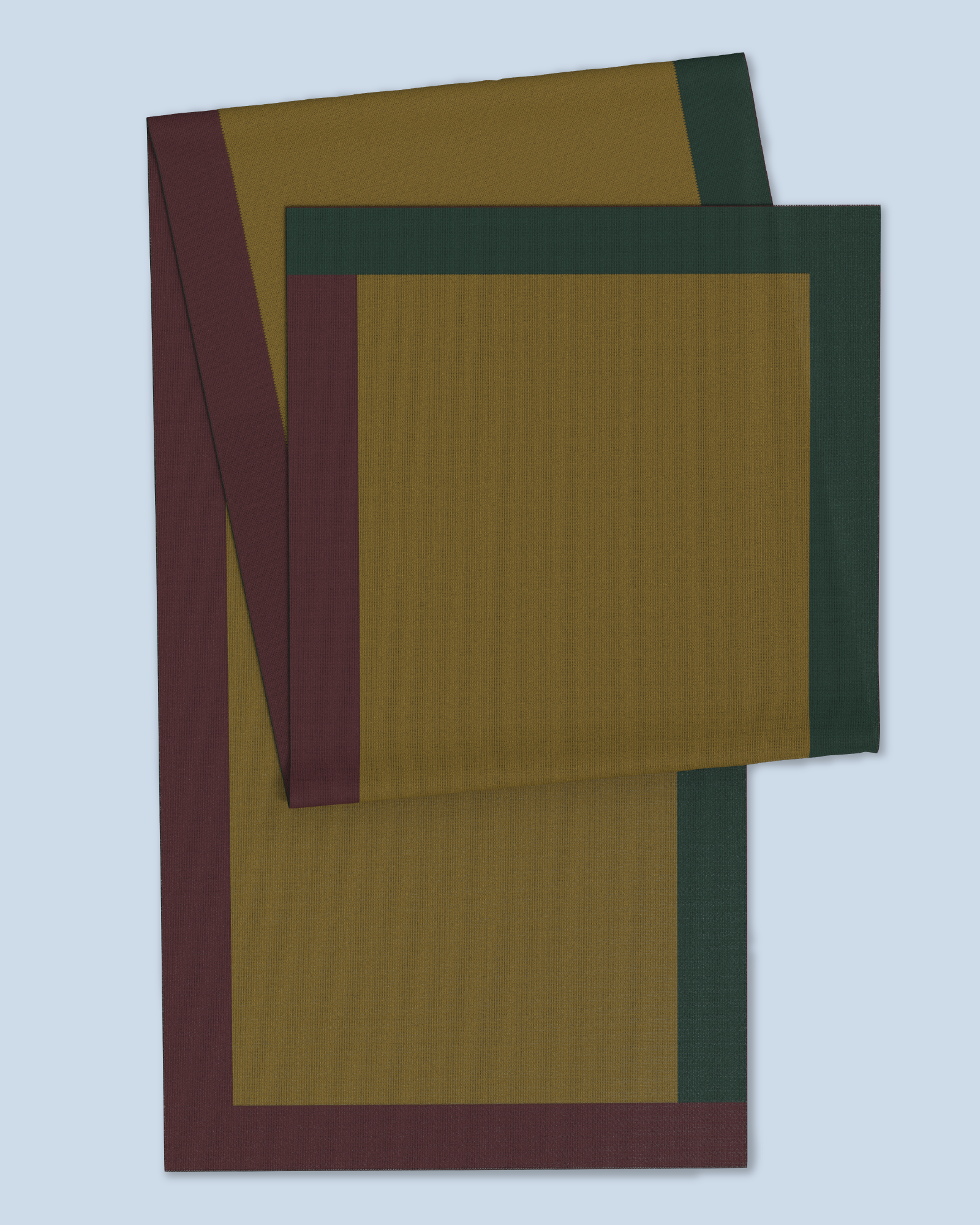 Nebula Scarf | Dark Green-Curry-Burgundy