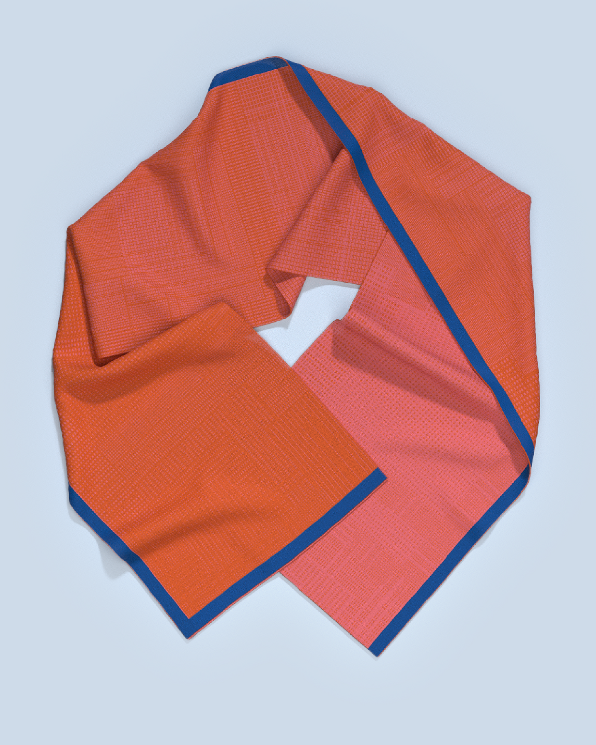 Borealis Scarf | Orange-Light Orange-Cobalt