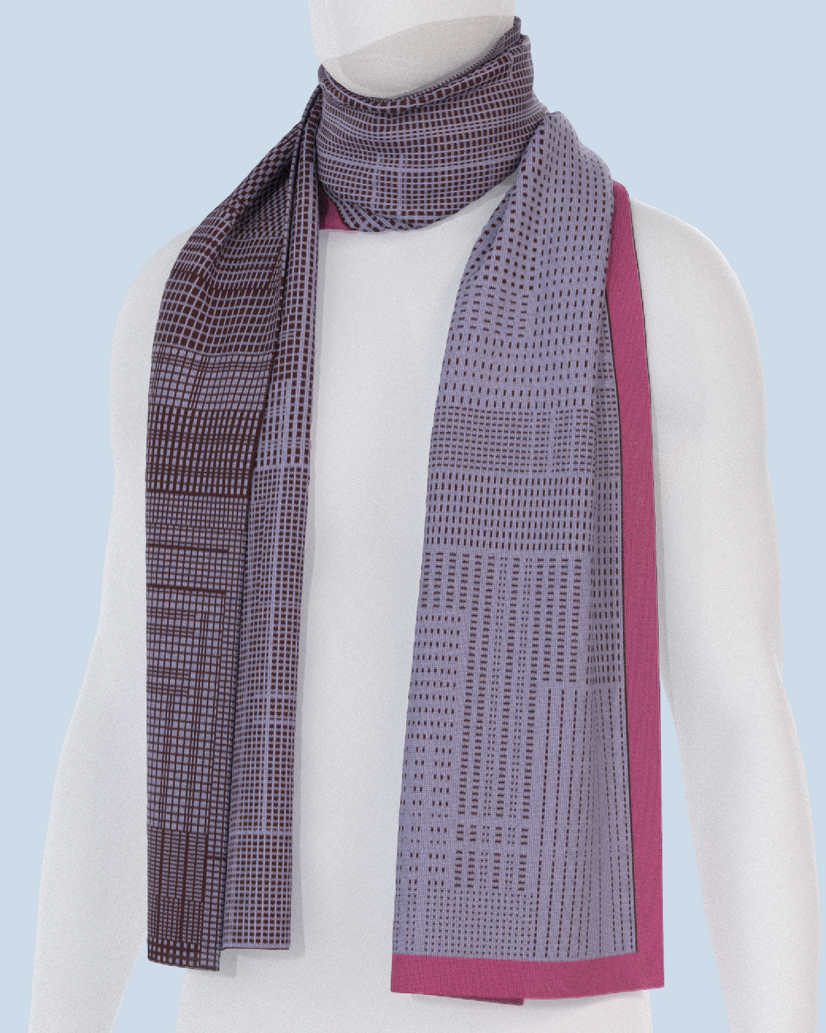 Borealis Scarf | Burgundy-Lilac-Pink